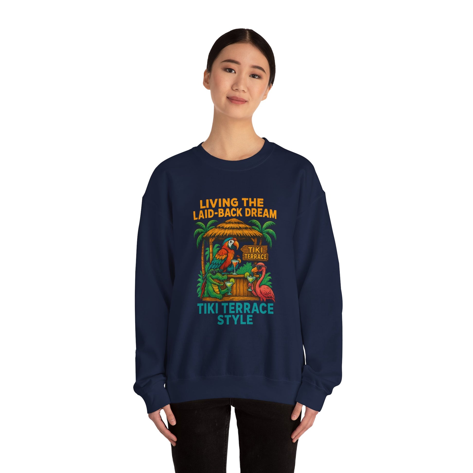 Tiki Terrace  Crewneck Sweatshirt - Jimmy Buffet Style
