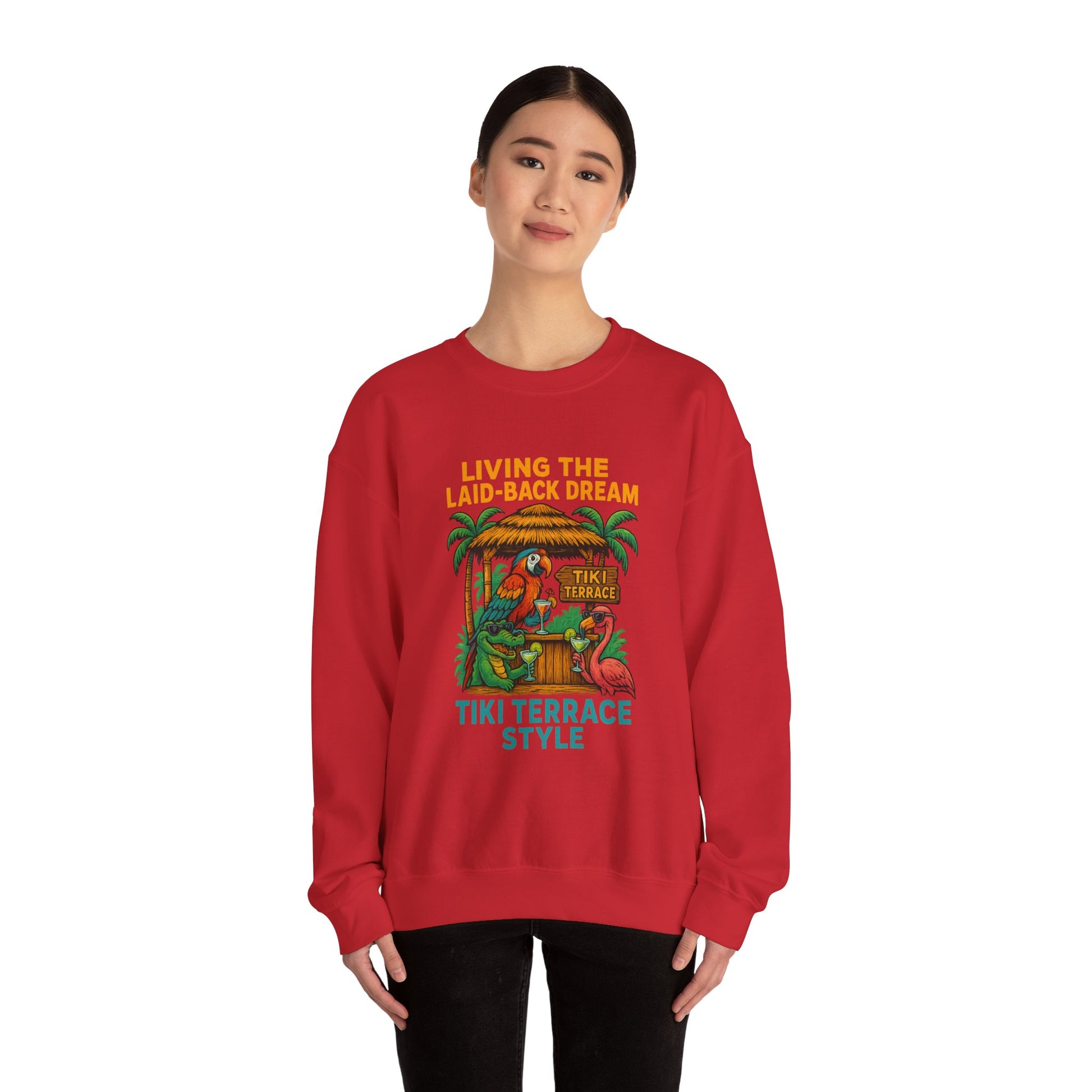 Tiki Terrace  Crewneck Sweatshirt - Jimmy Buffet Style