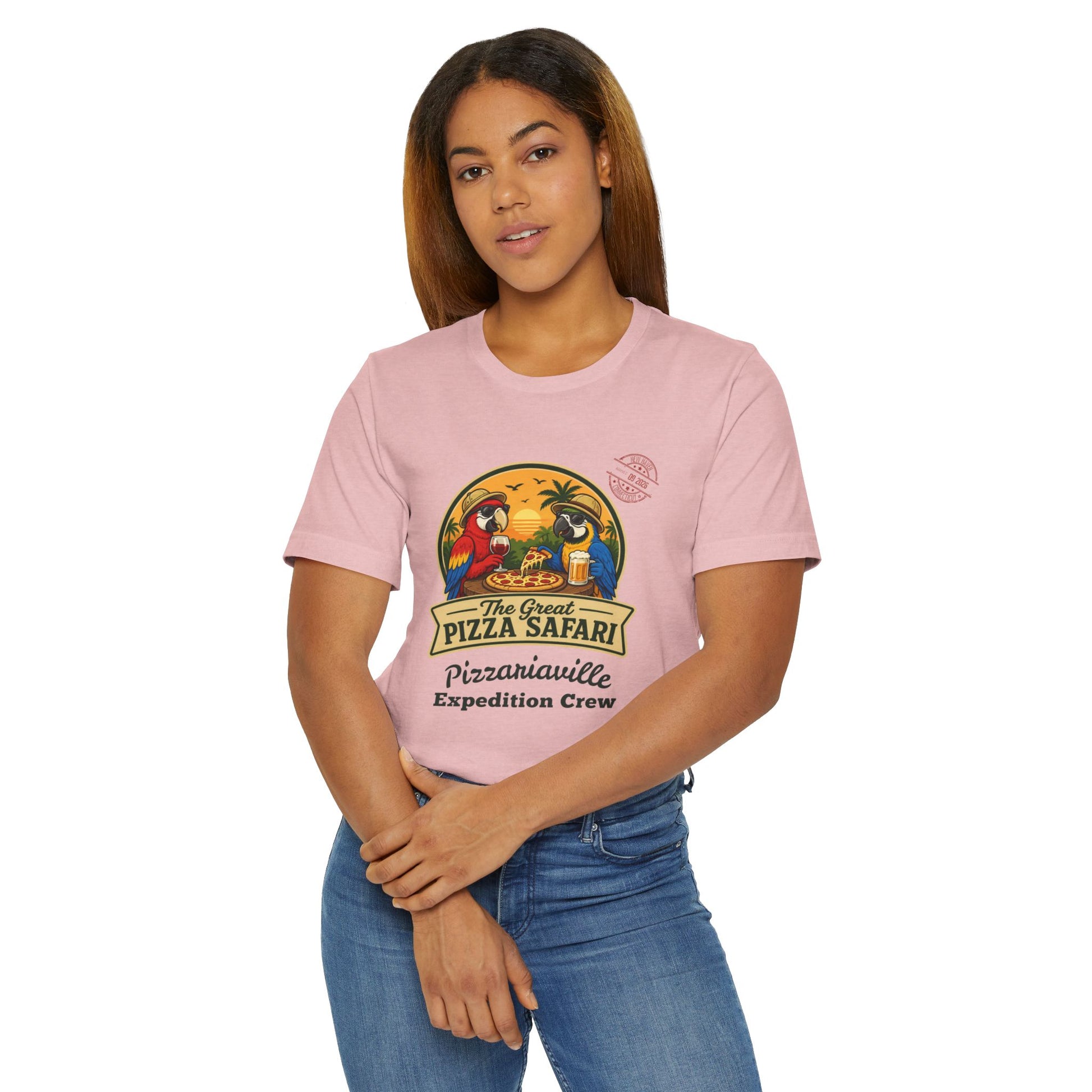 Pizza Safari T‑Shirt —Expedition Crew Vintage Design