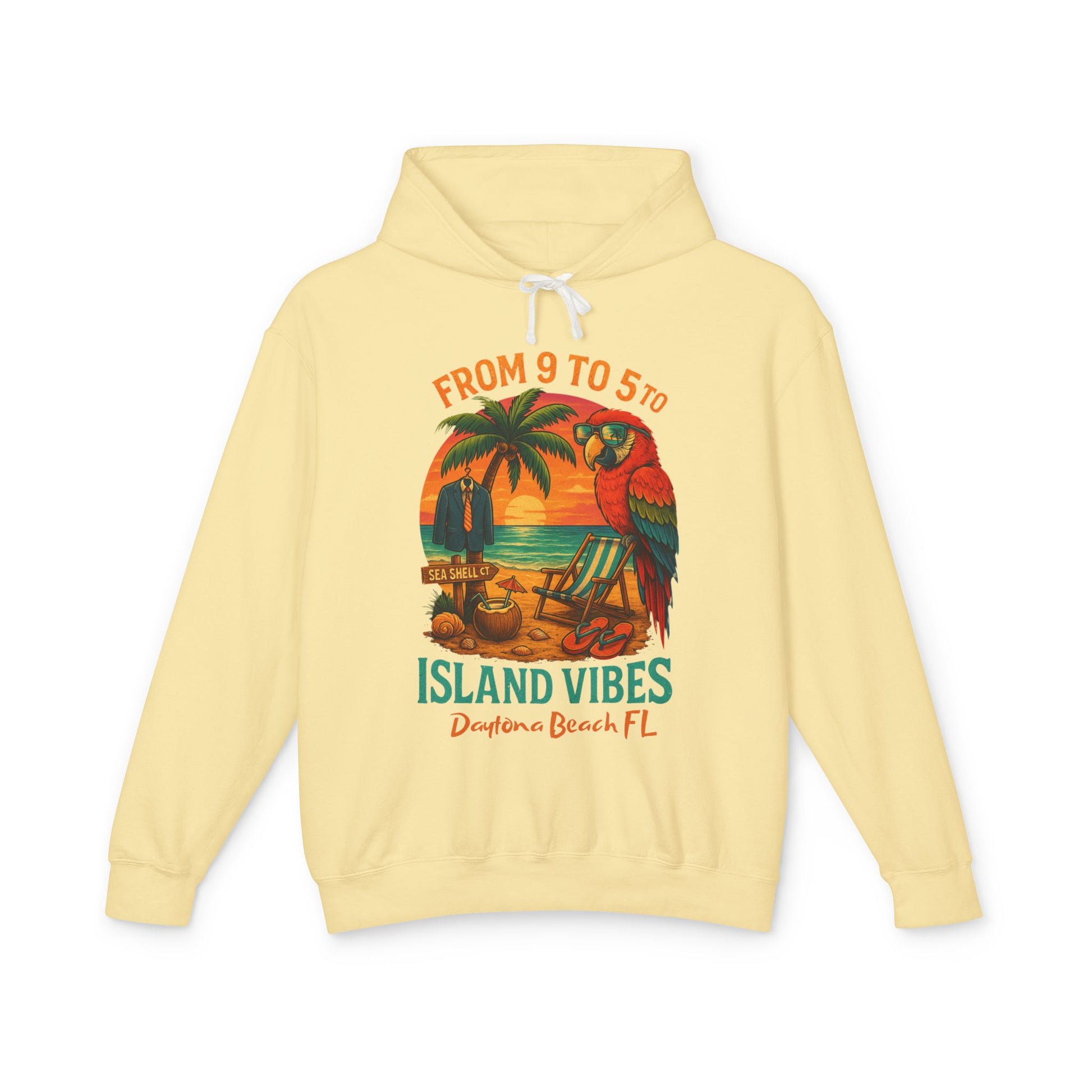 Sea Shell ct   Lightweight Comfort Colors Hoodie - Jimmy Buffet Style