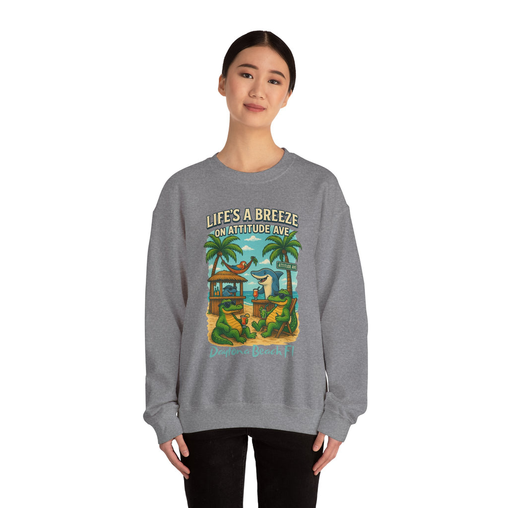 Attitude Ave Crewneck Sweatshirt - Jimmy Buffet Style