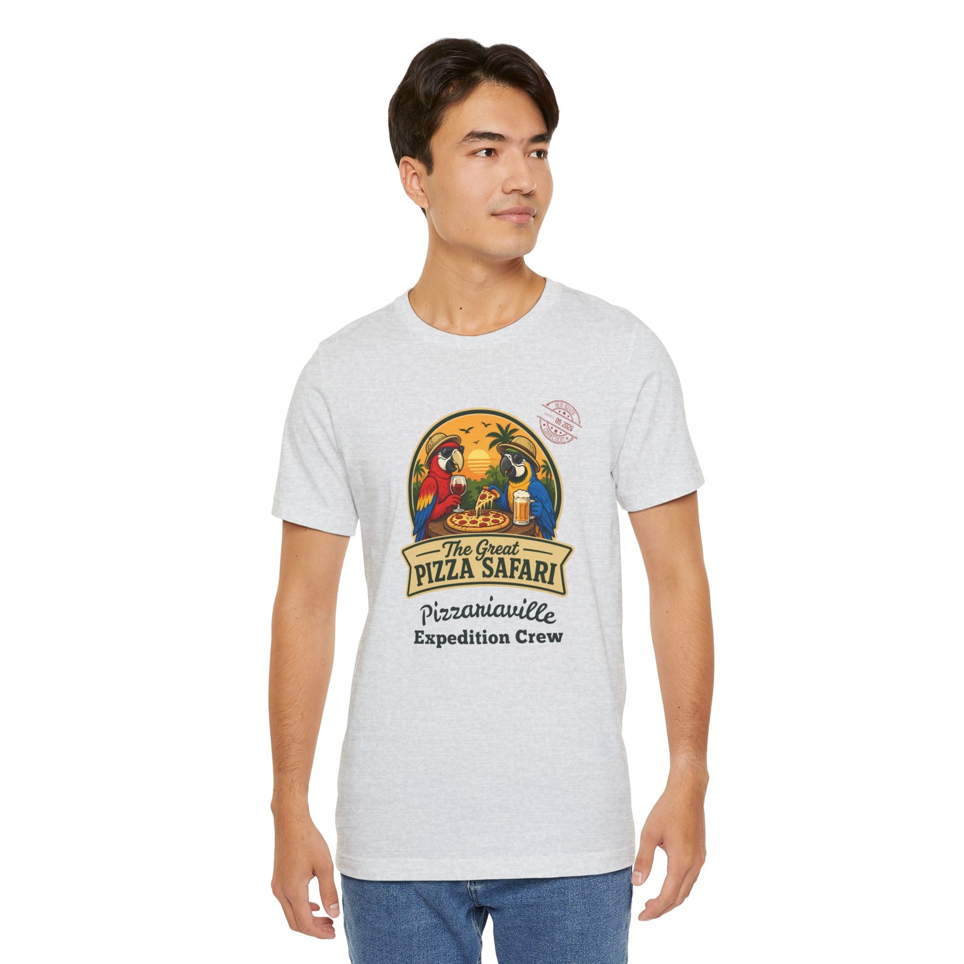 Pizza Safari T‑Shirt —Expedition Crew Vintage Design