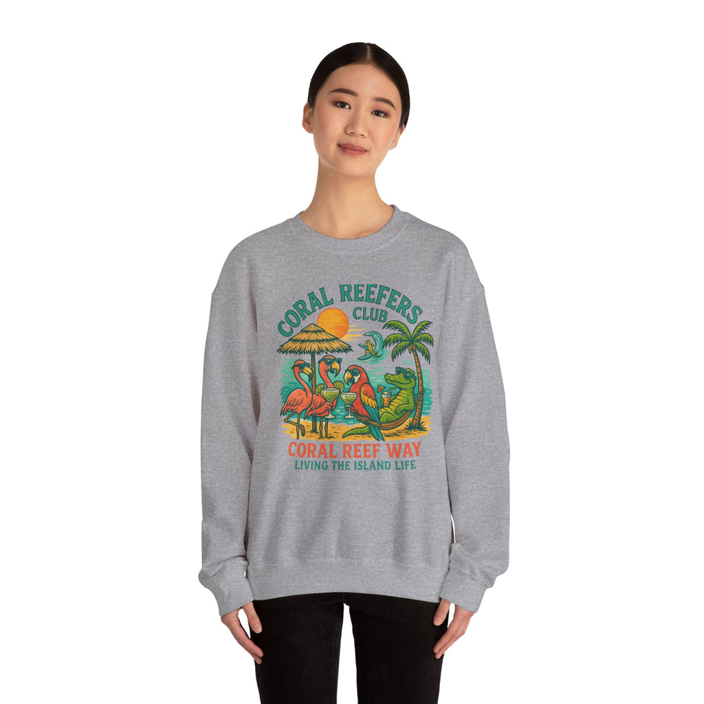 Coral Reefer Way  coral reefers club sweatshirt Fun Beachwear, Unisex Gift, Summer Casual, Travel Apparel