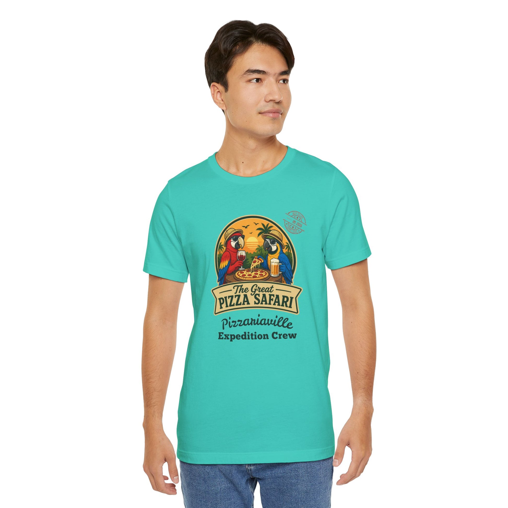 Pizza Safari T‑Shirt —Expedition Crew Vintage Design