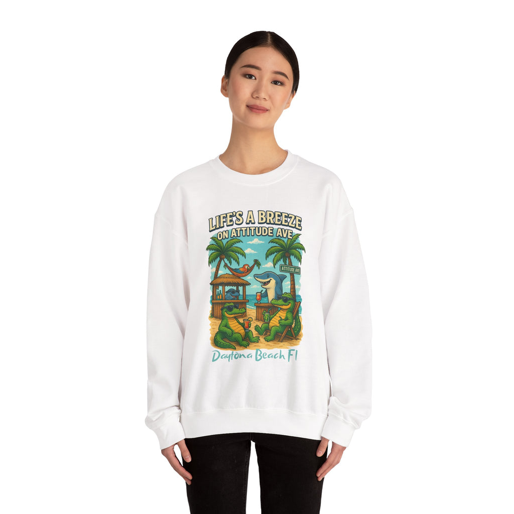 Attitude Ave Crewneck Sweatshirt - Jimmy Buffet Style