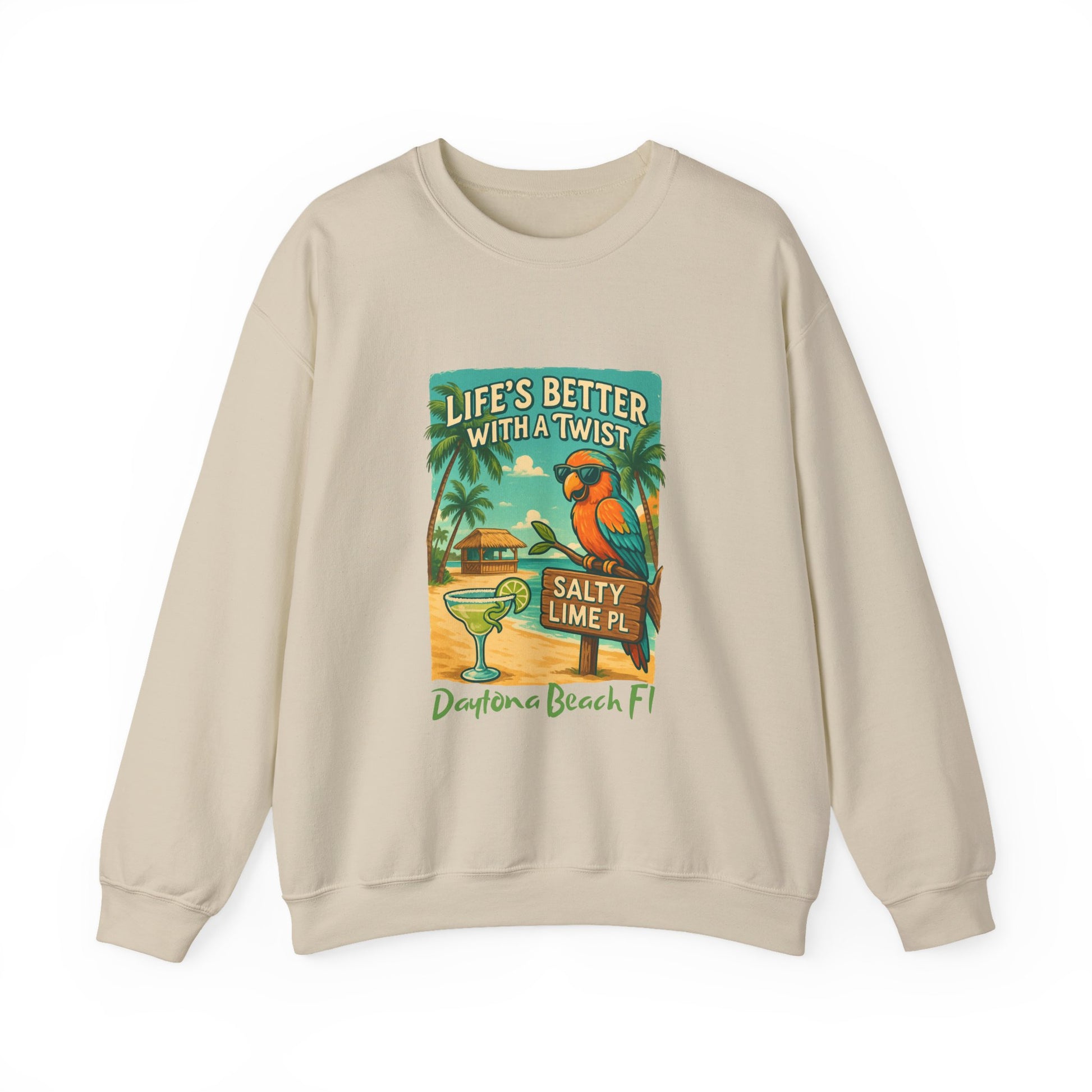 Salty Lime  Place  Crewneck Sweatshirt - Jimmy Buffet Style