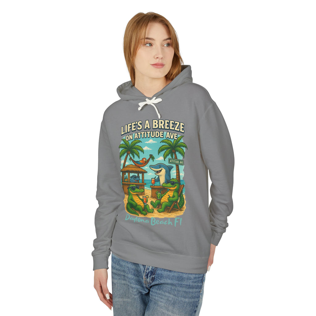 Attitude Ave Lightweight Comfort Colors Hoodie - Jimmy Buffet Style