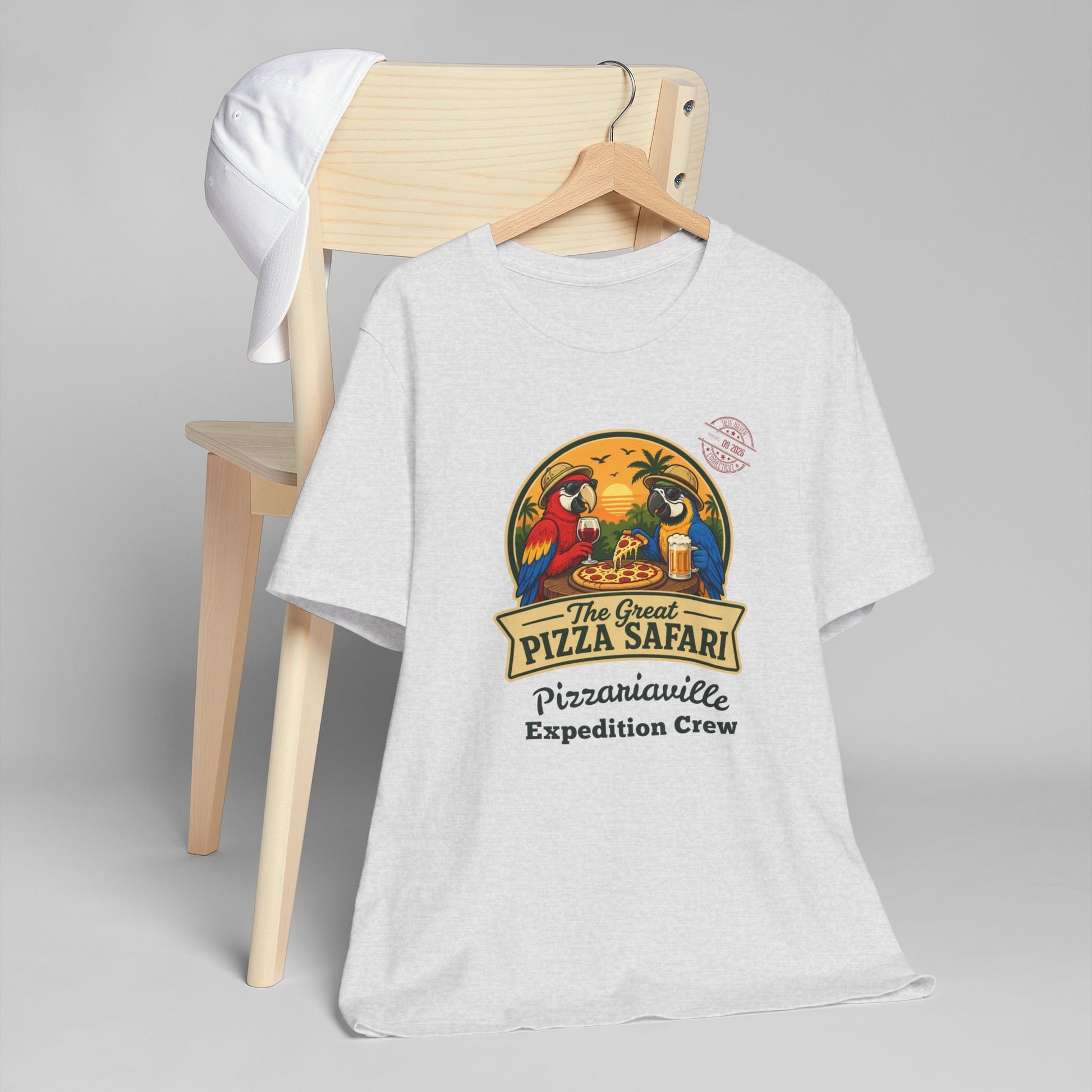 Pizza Safari T‑Shirt —Expedition Crew Vintage Design
