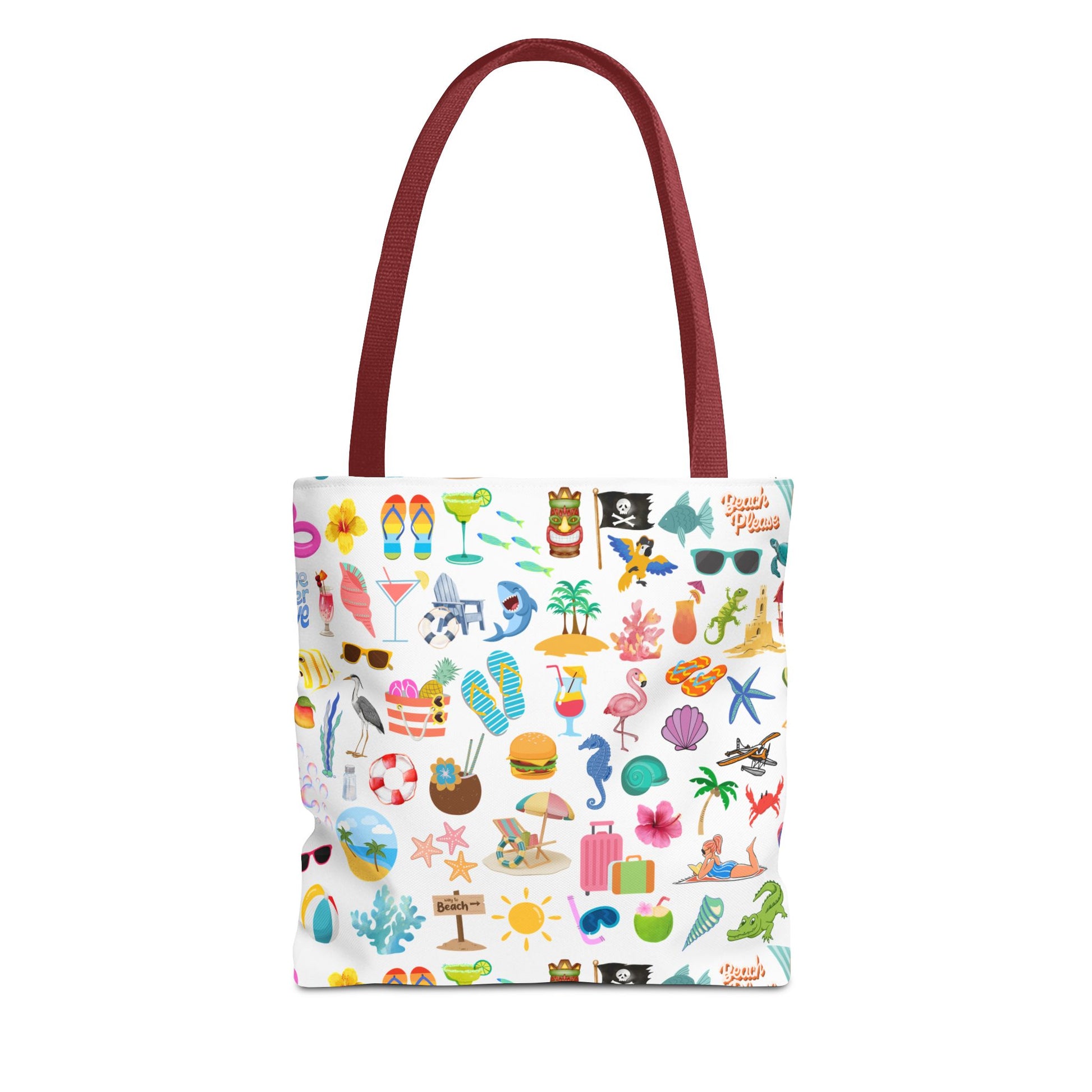 Vibrant Summer Tote Bag, Beach Tote, Vacation Carryall, Fun Shopping Bag, Cute Gift for Her