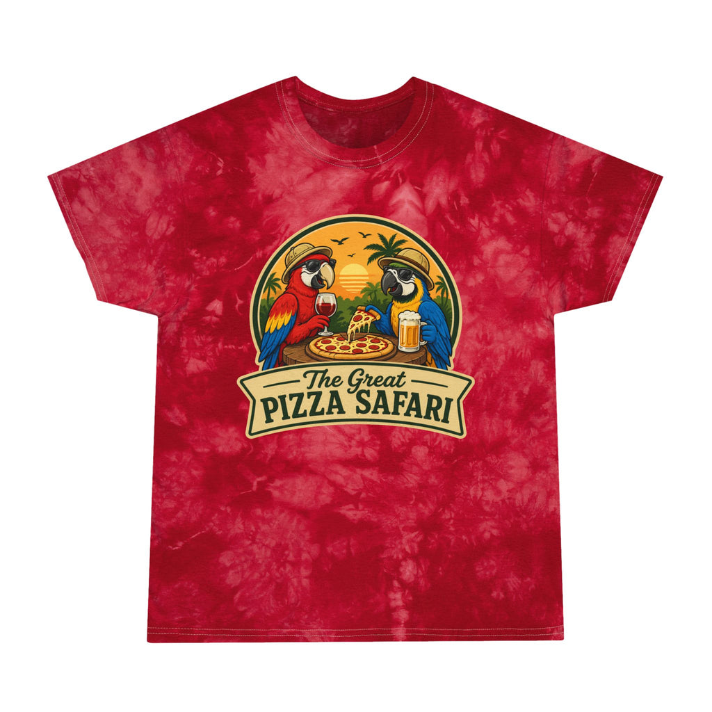 Tie-Dye Tee — "The Great Pizza Safari" Graphic T-Shirt