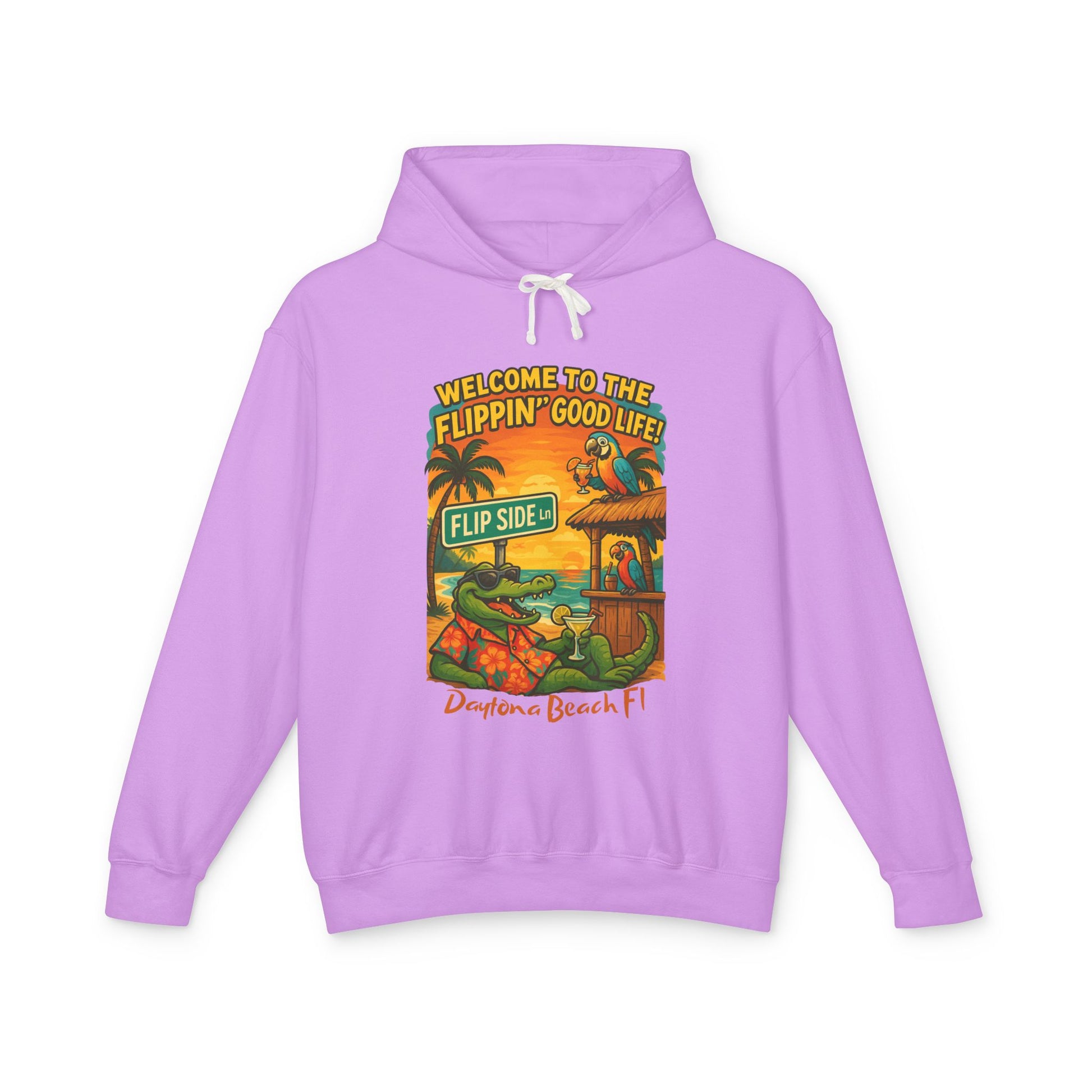Flip Side Ln  Lightweight Comfort Colors Hoodie - Jimmy Buffet Style