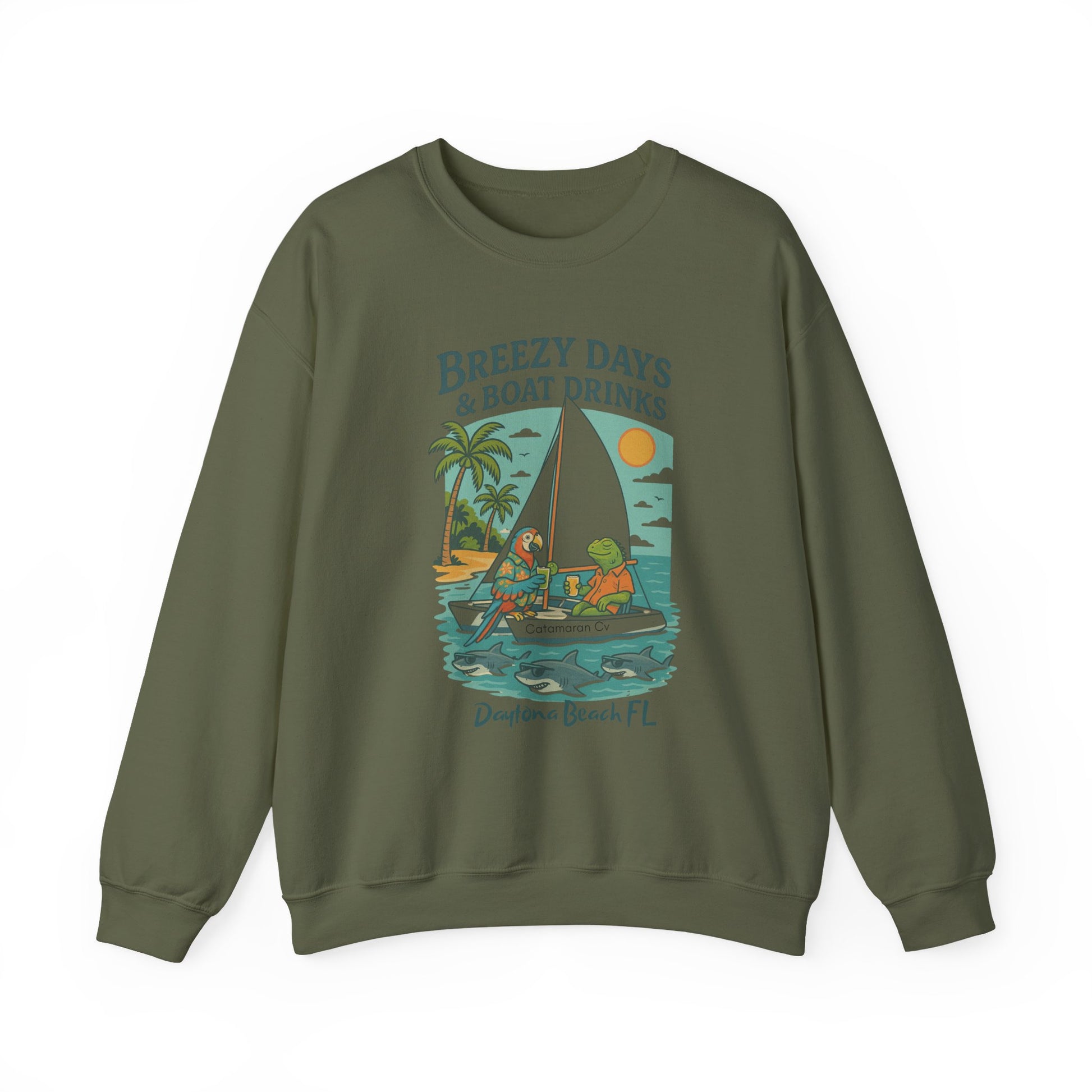 Catamaran Cove Crewneck Sweatshirt - Jimmy Buffet Style