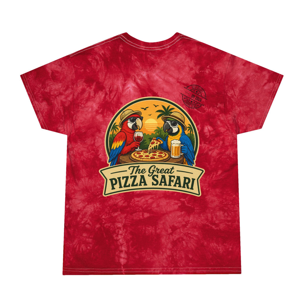 V2 Tie-Dye Tee — "The Great Pizza Safari" Graphic T-Shirt