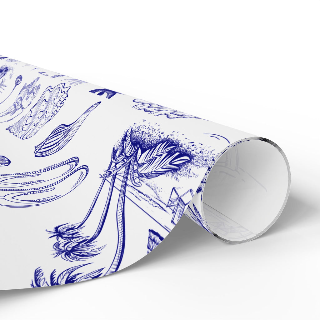 Beach-Themed Wrapping Paper, Ocean Vibe Gift Wrap