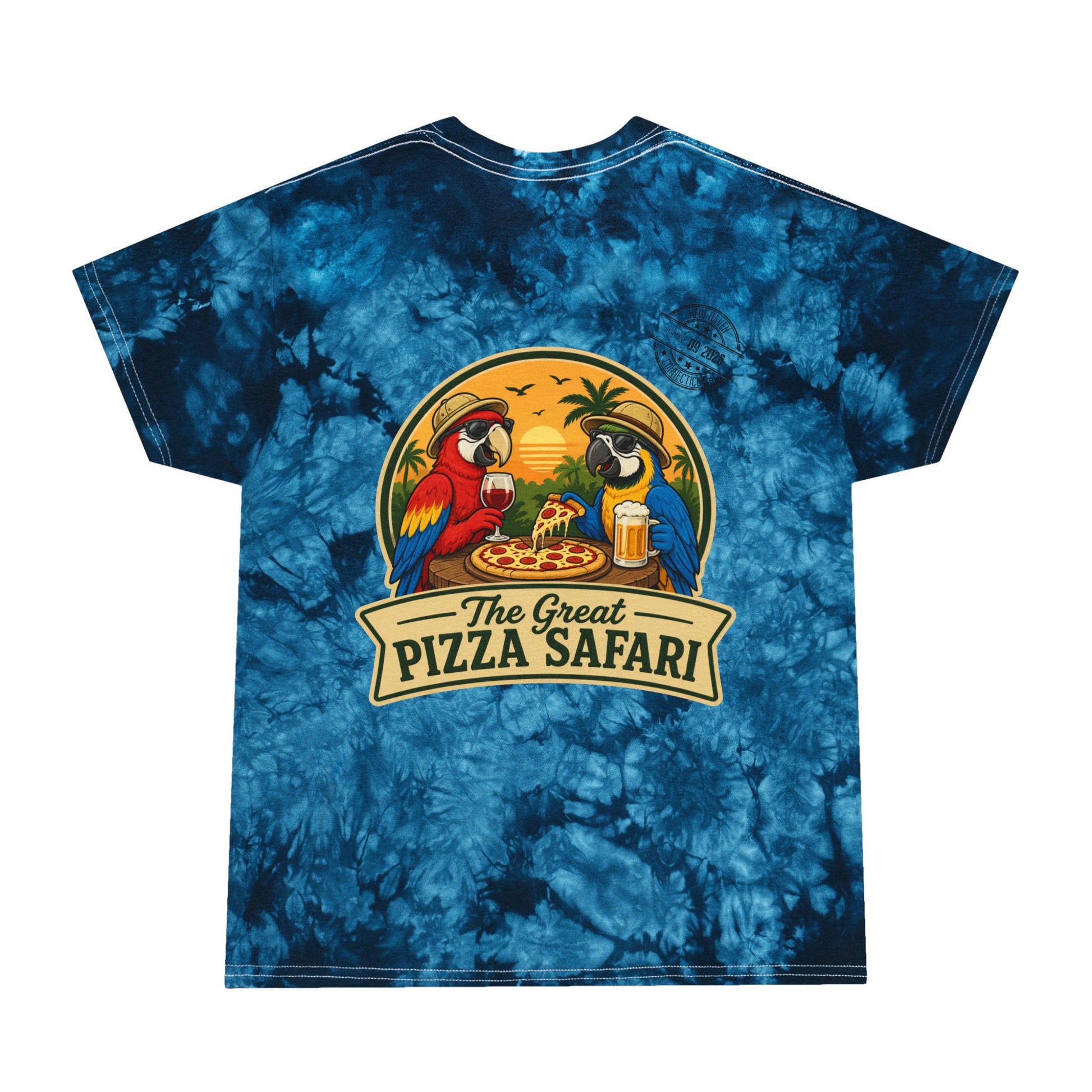 V2 Tie-Dye Tee — "The Great Pizza Safari" Graphic T-Shirt