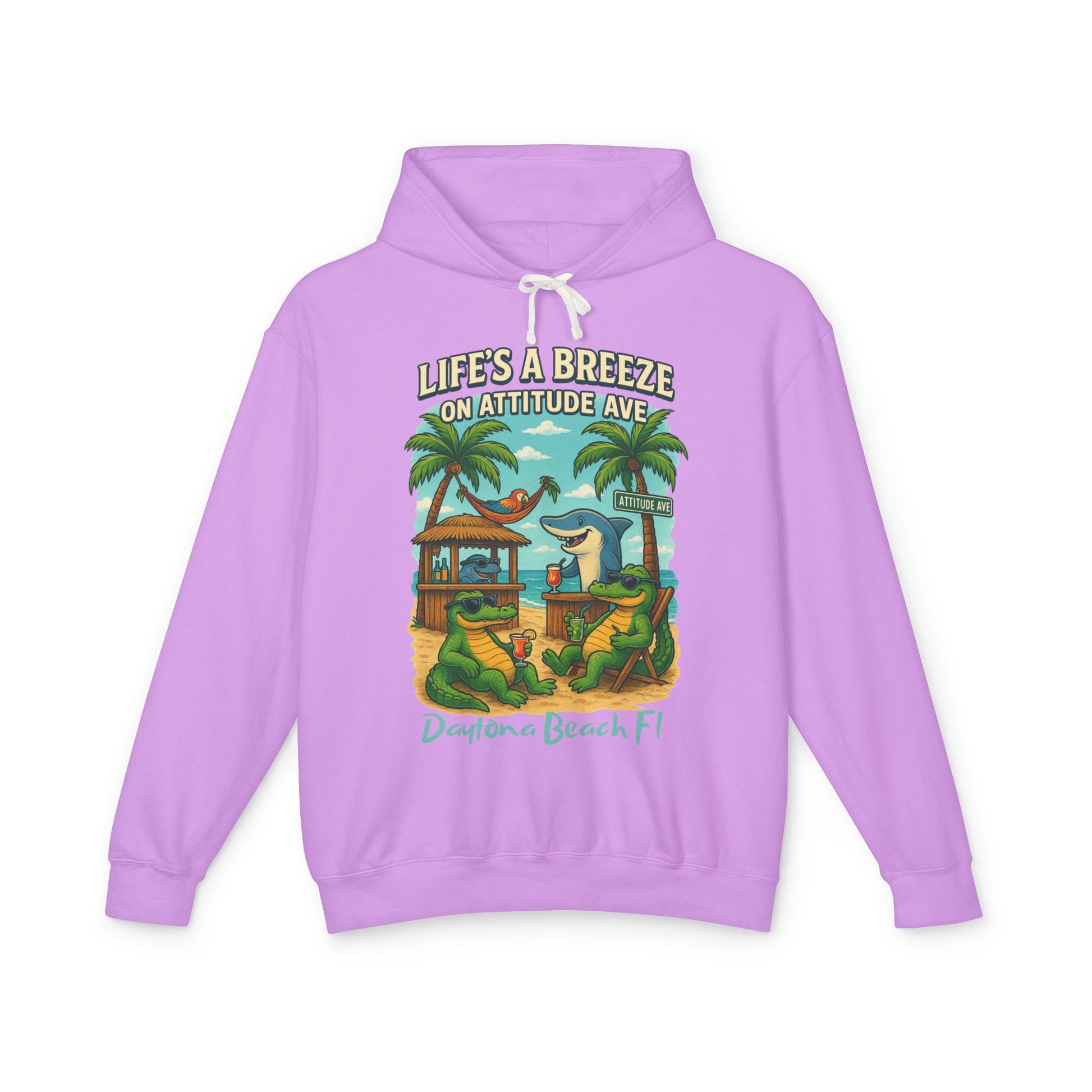 Attitude Ave Lightweight Comfort Colors Hoodie - Jimmy Buffet Style