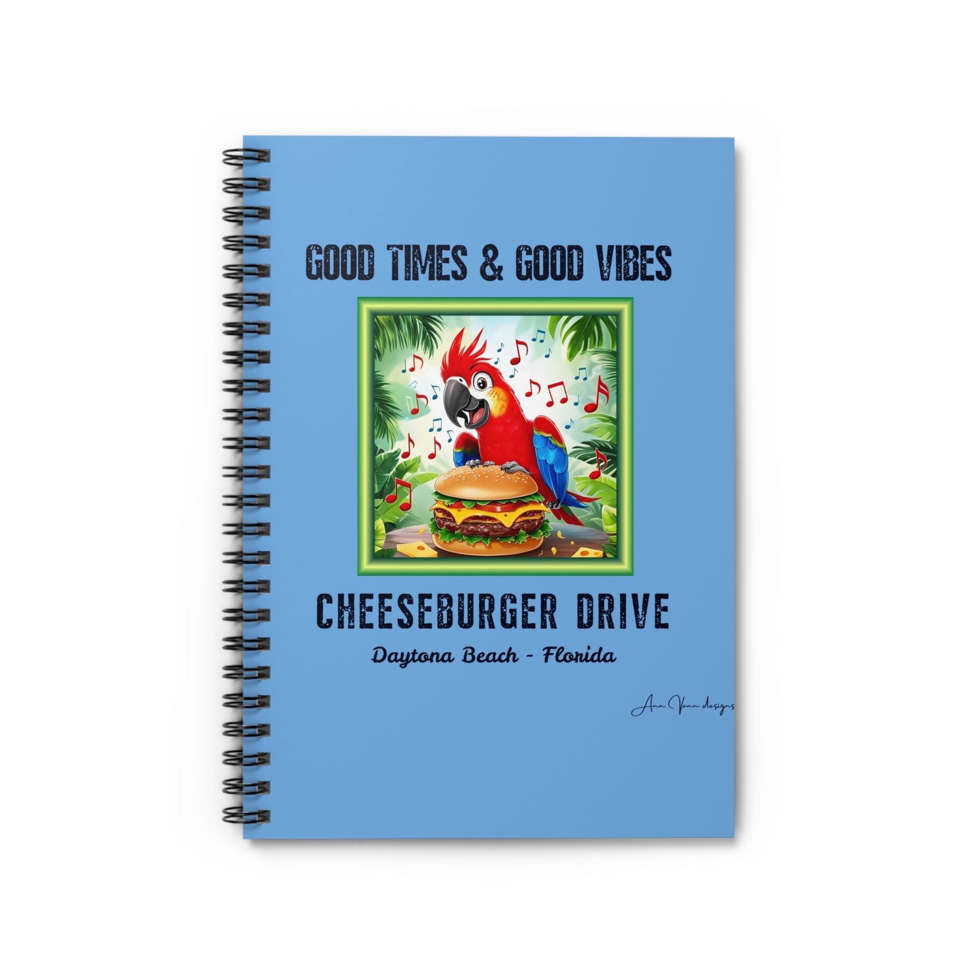 Cheeseburger Dr Margaritaville notebook gift Cheeseburger DR  Fun Spiral Notebook for Notes, Great for Grandkids and Travelers Perfect Gift Idea, Summer fun