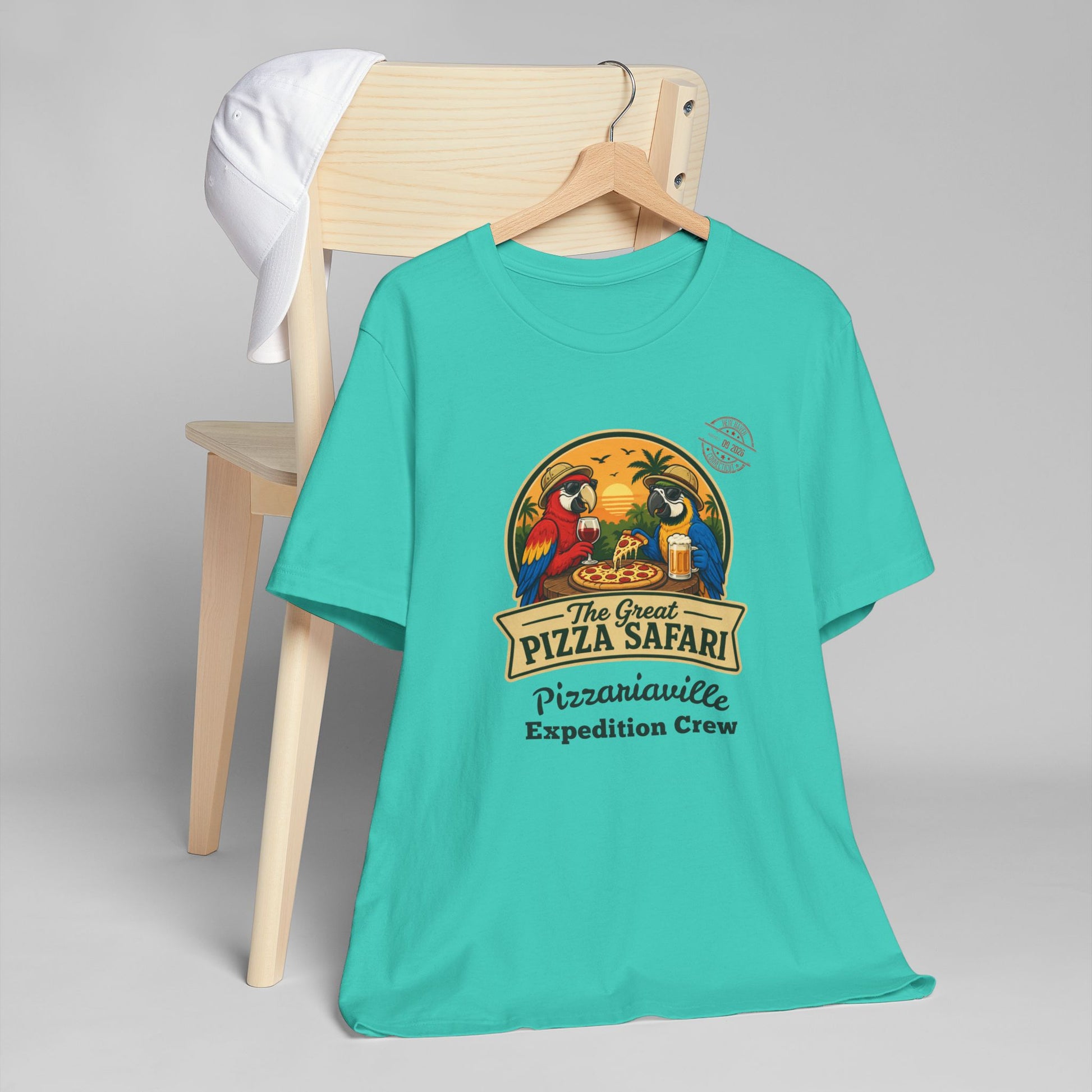 Pizza Safari T‑Shirt —Expedition Crew Vintage Design