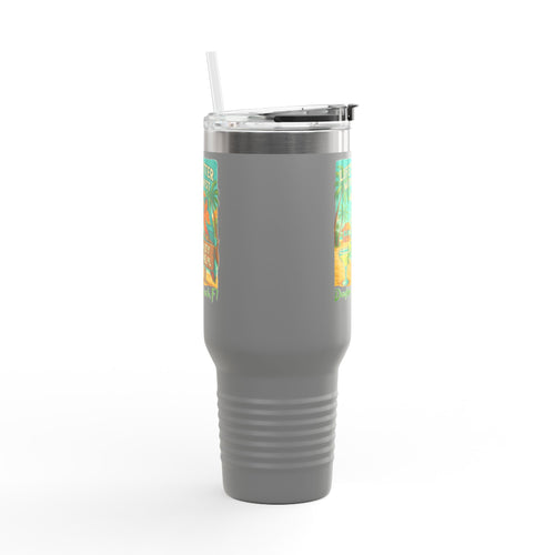 40oz Insulated Travel Mug — 'Life's Better With a Twist' Daytona Beach Cocktail Design