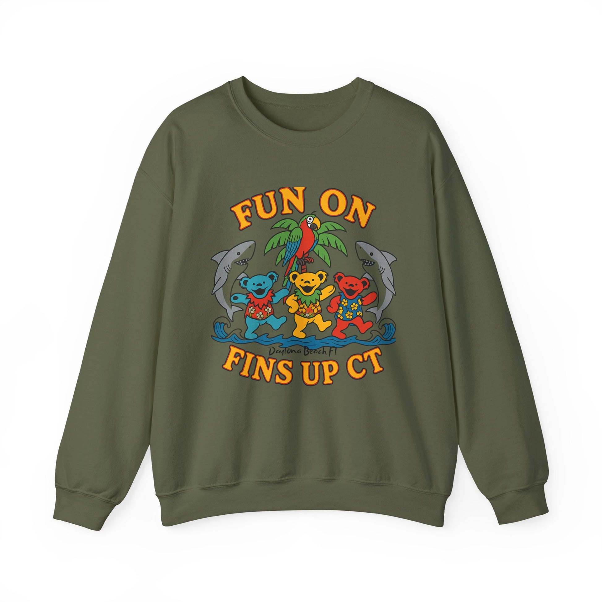 Fins up ct Crewneck Sweatshirt - Jimmy Buffet Style
