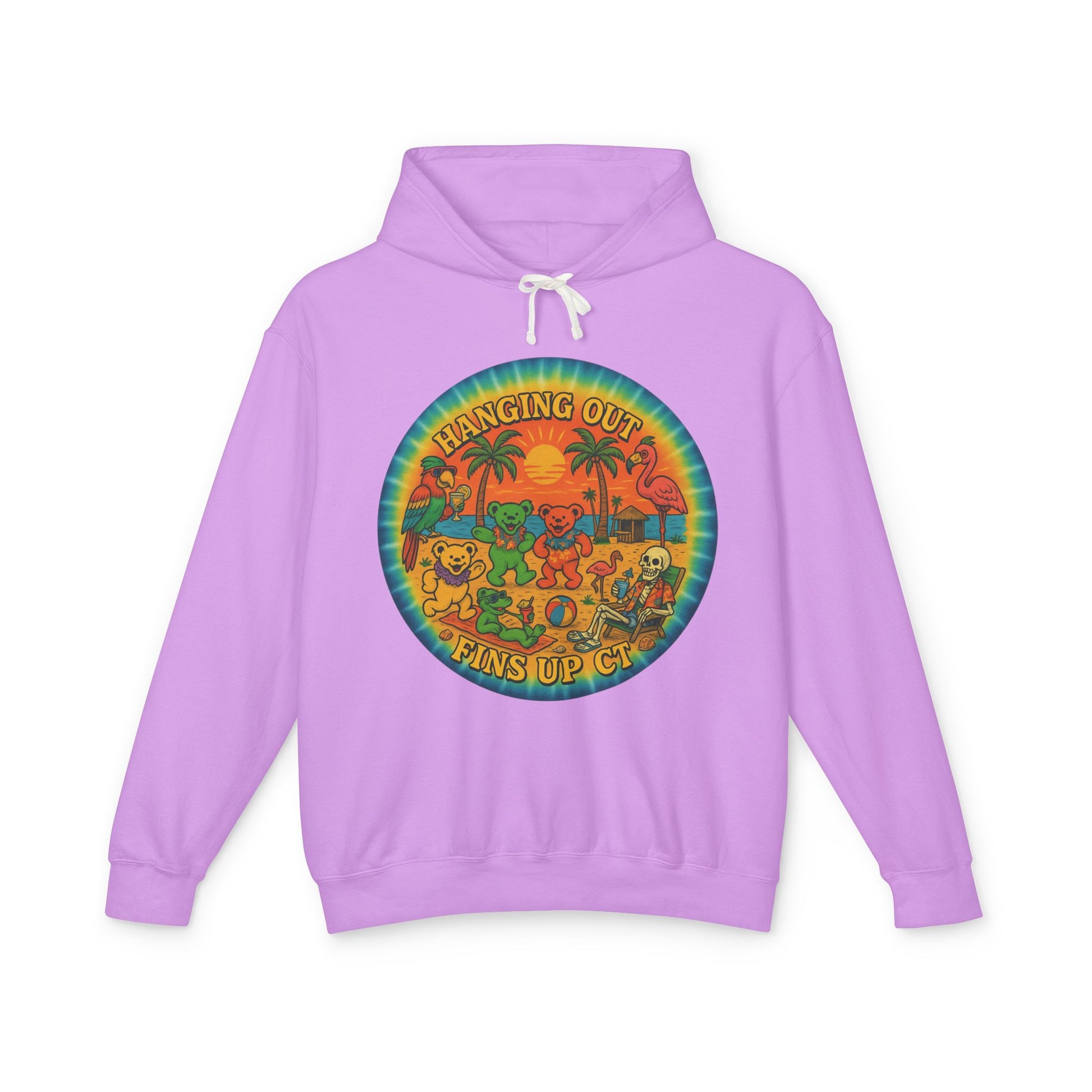 Fins up ct  Lightweight Comfort Colors Hoodie - Jimmy Buffet Style