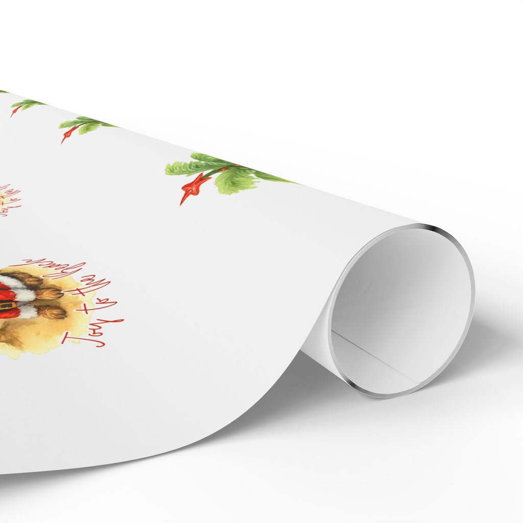 Christmas Puppy & Palm Tree Wrapping Paper – Joyful Holiday Gift Wrap