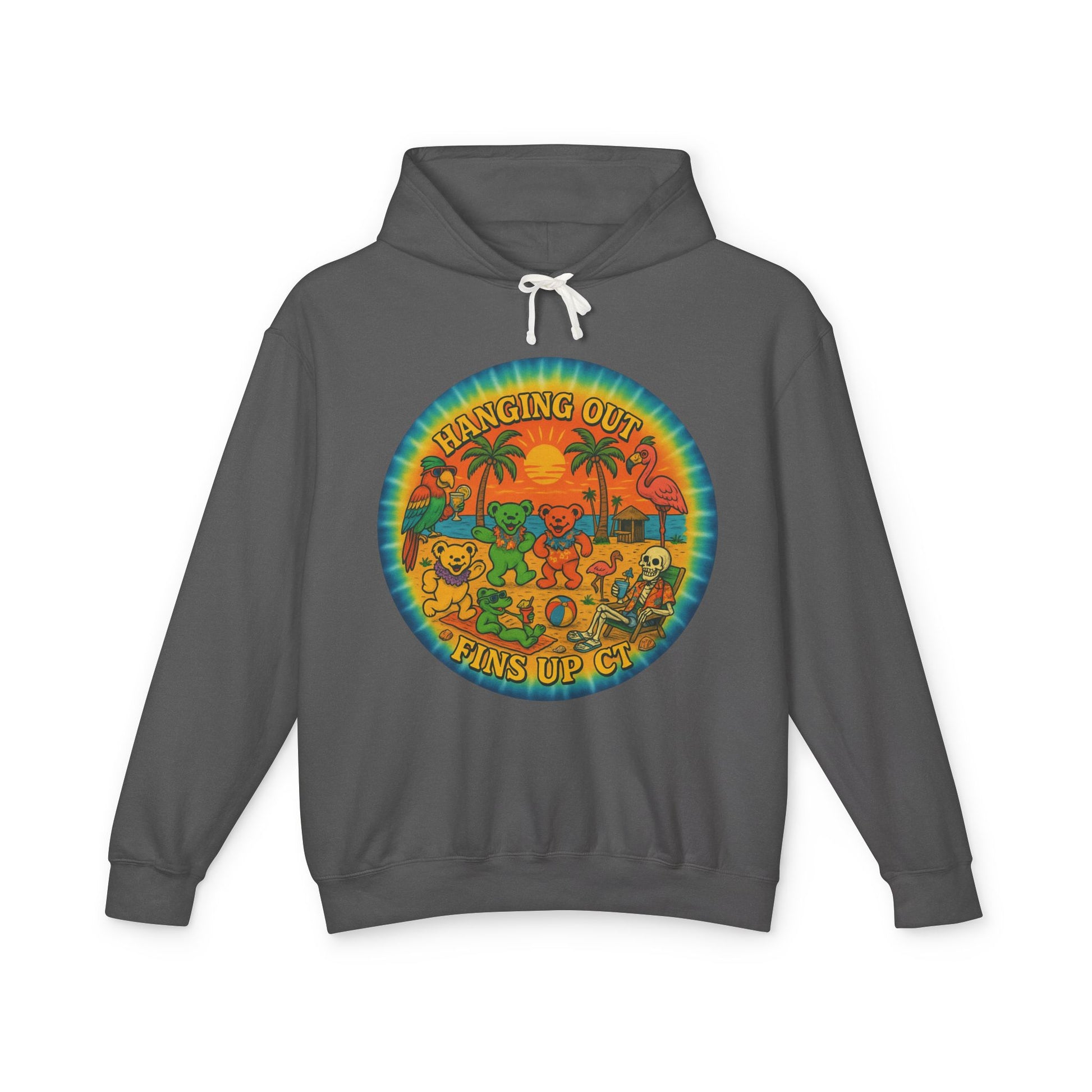 Fins up ct  Lightweight Comfort Colors Hoodie - Jimmy Buffet Style