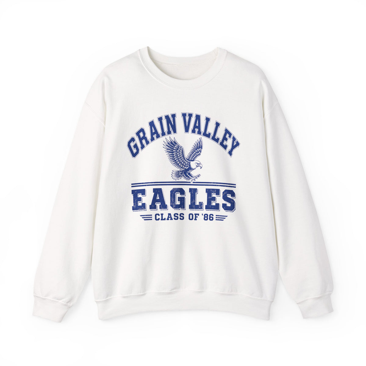Grain Valley Eagles Crewneck Sweatshirt — Class of '86 Vintage School Spirit