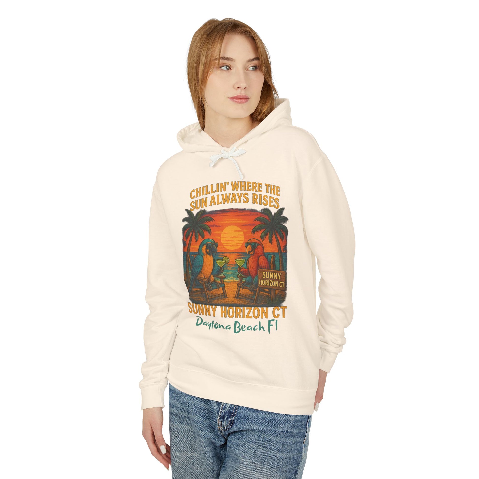 Sunny Horizon ct Lightweight Comfort Colors Hoodie - Jimmy Buffet Style