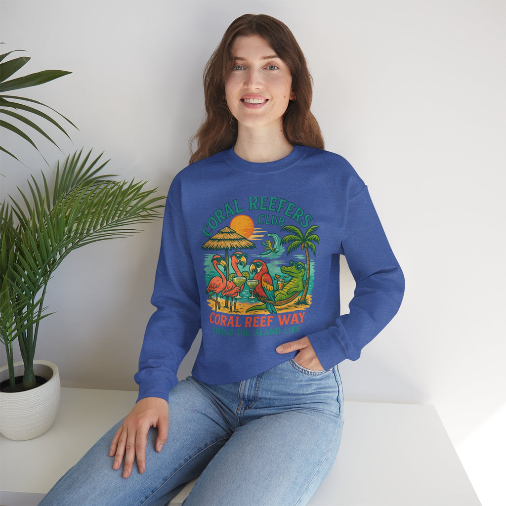Coral Reefer Way  coral reefers club sweatshirt Fun Beachwear, Unisex Gift, Summer Casual, Travel Apparel
