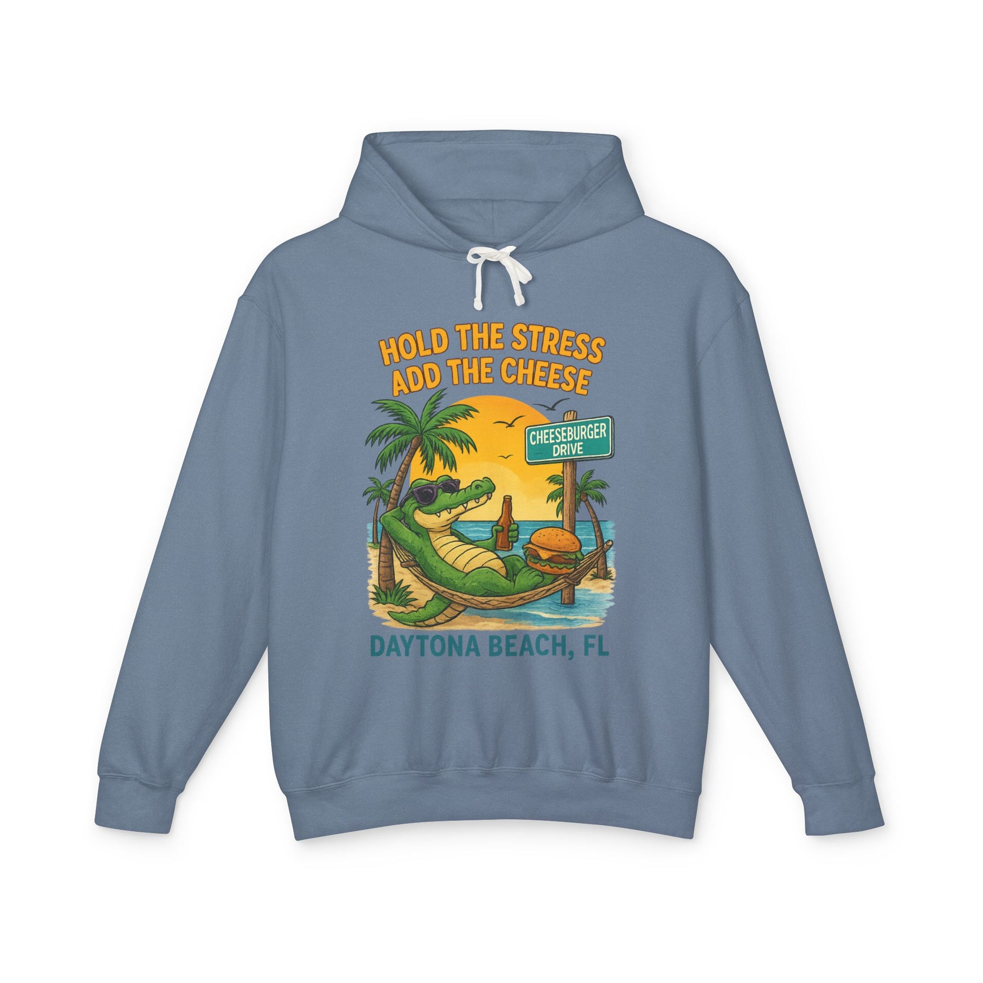 cheeseburger dr  Lightweight Comfort Colors Hoodie - Jimmy Buffet Style