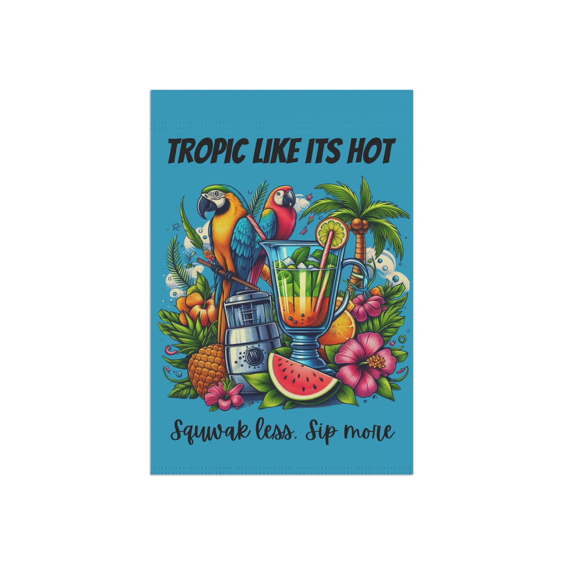 Tropical Garden Banner | Colorful Outdoor Decor, Summer Vibes, Home Decoration, Beach Party Decor, Fun Garden Flags