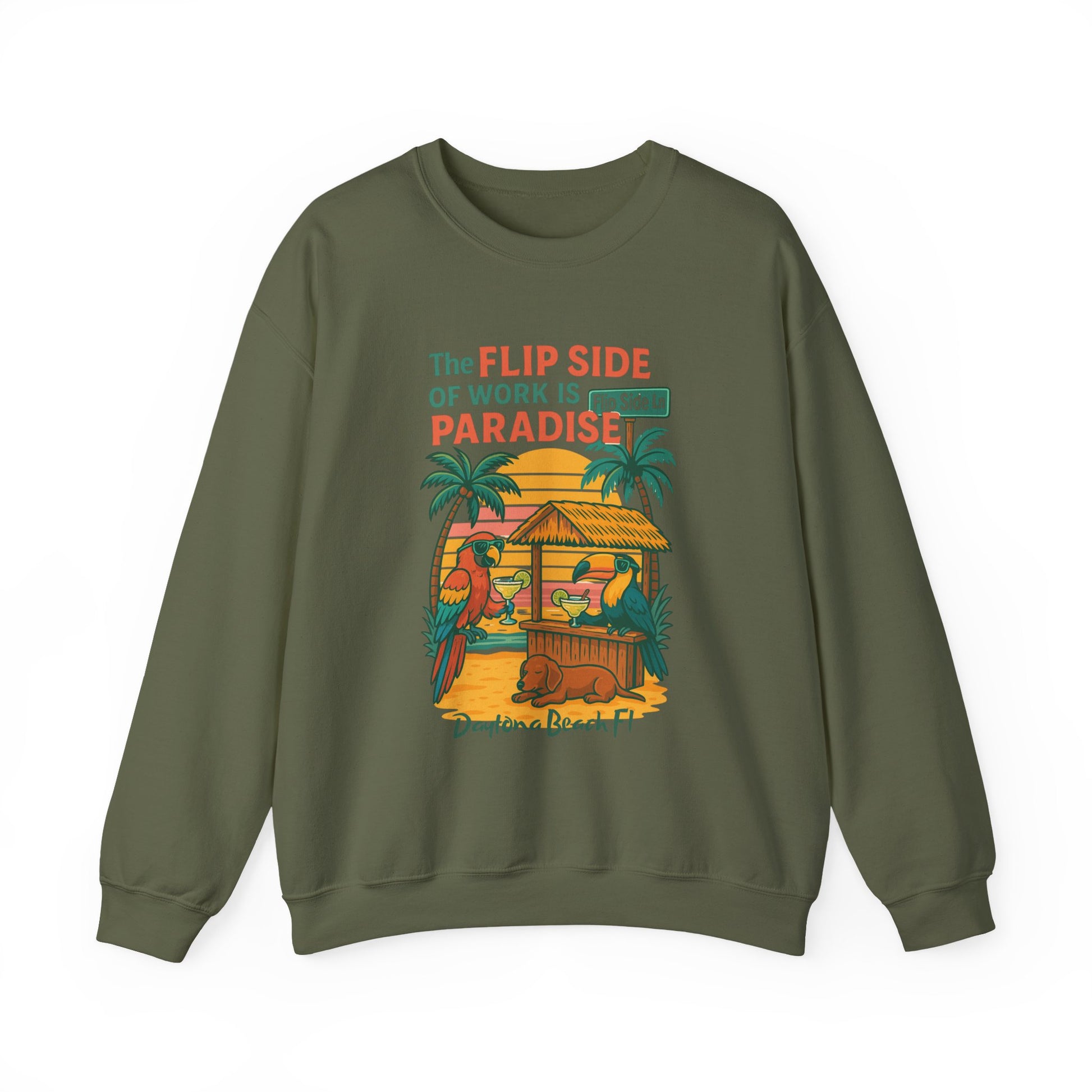 Flip side ln  Crewneck Sweatshirt - Jimmy Buffet Style