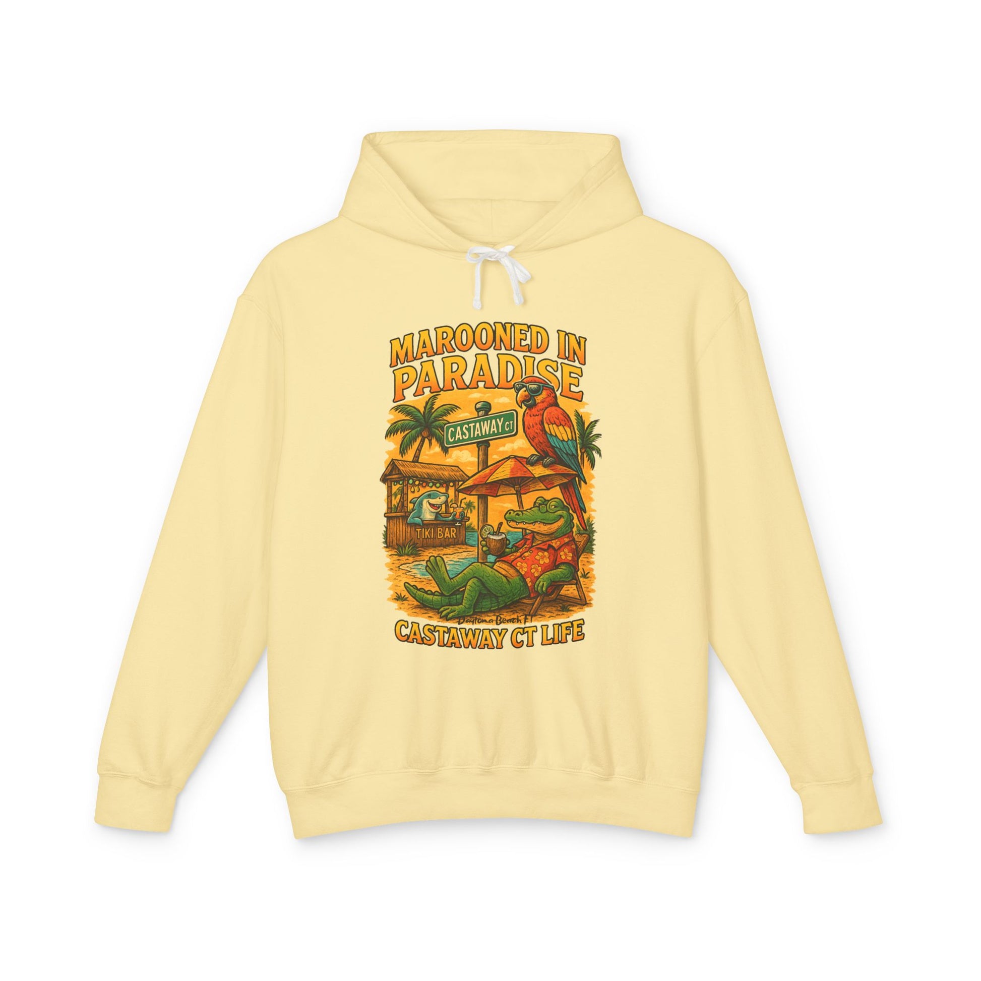 Castaway ct   Lightweight Comfort Colors Hoodie - Jimmy Buffet Style