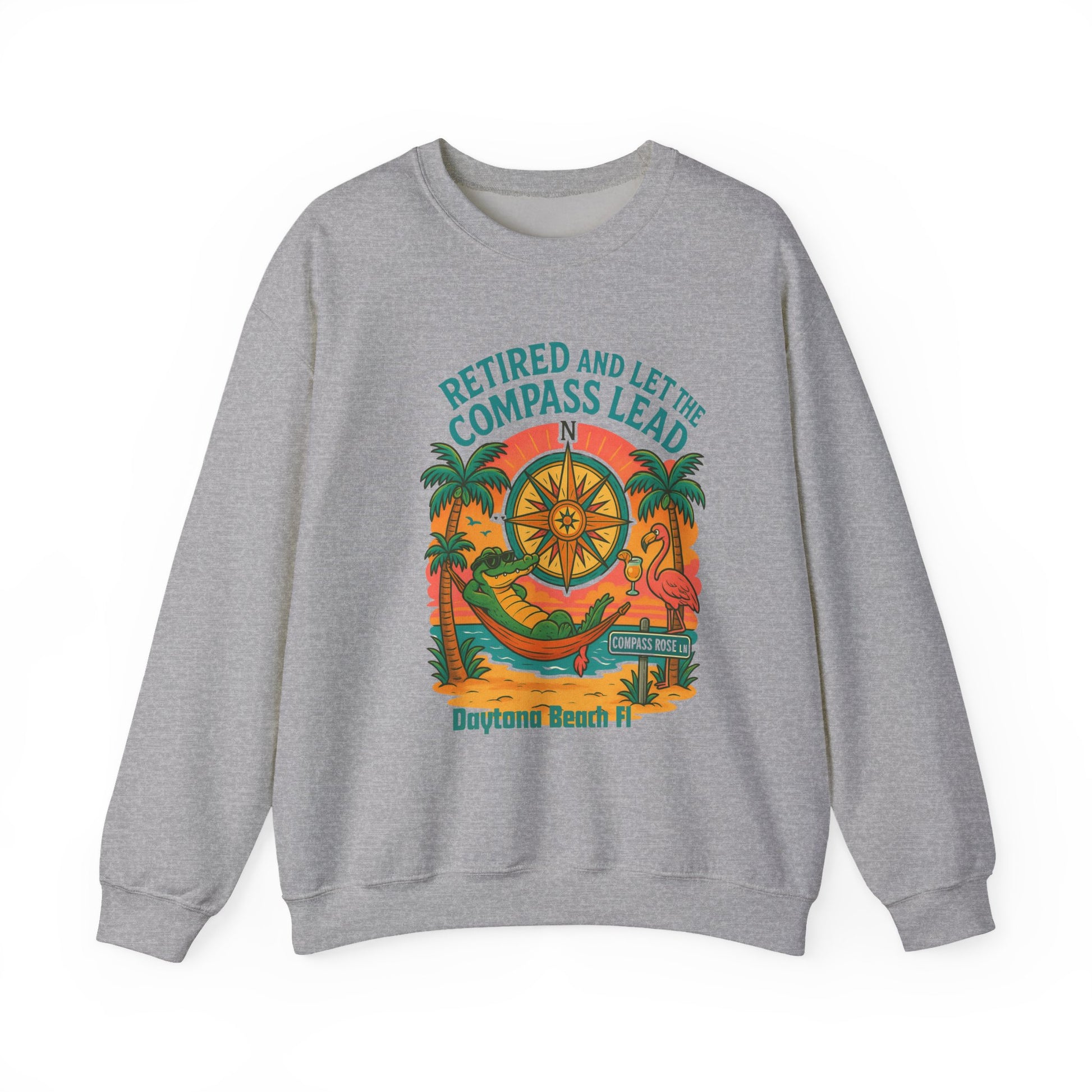 Compass Rose ln Crewneck Sweatshirt - Jimmy Buffet Style