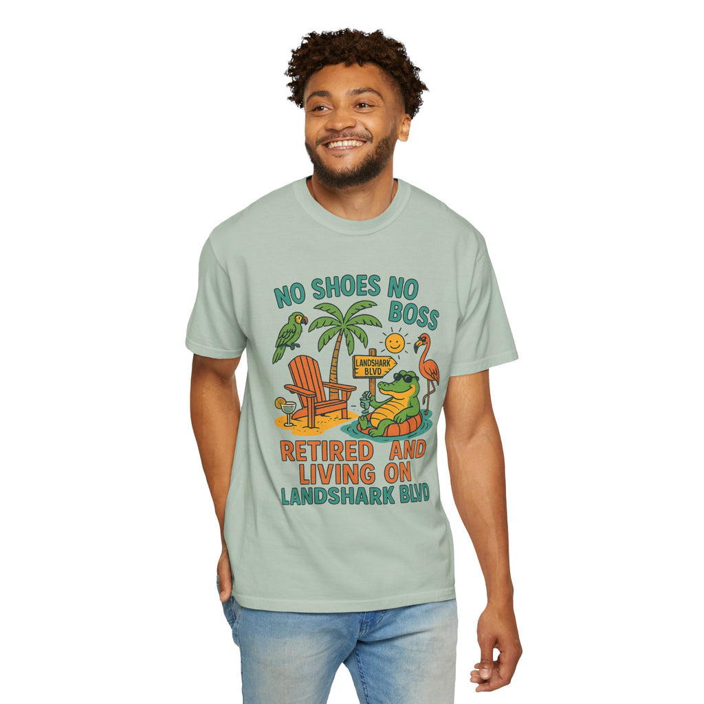 Landshark BLVD  T-Shirt, Summer Vibes Tee, Beachwear, Vacation Shirt, Funny Graphic Tee, Unisex Casual Wear