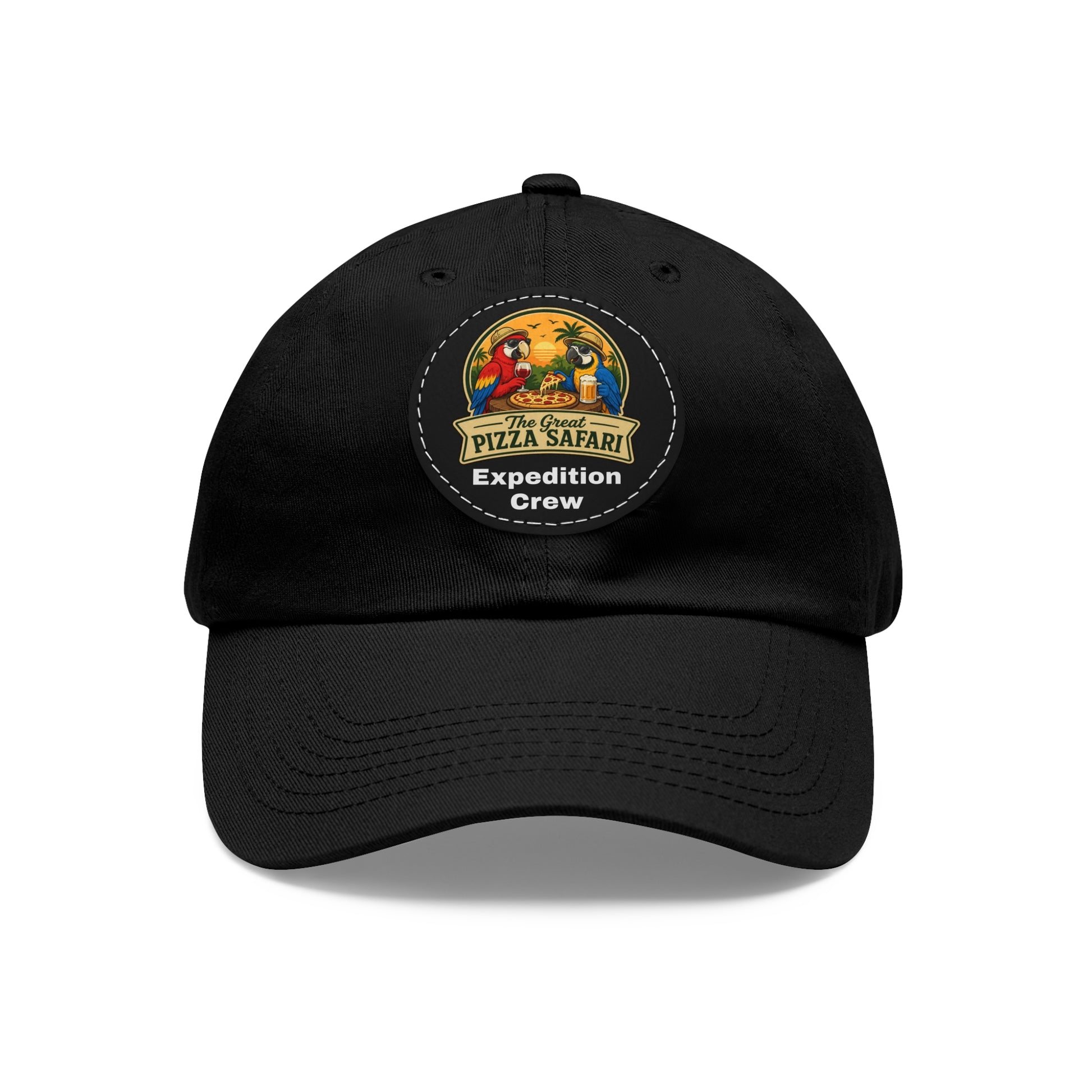 Dad Hat — Pizza Safari Expedition Crew Leather Patch