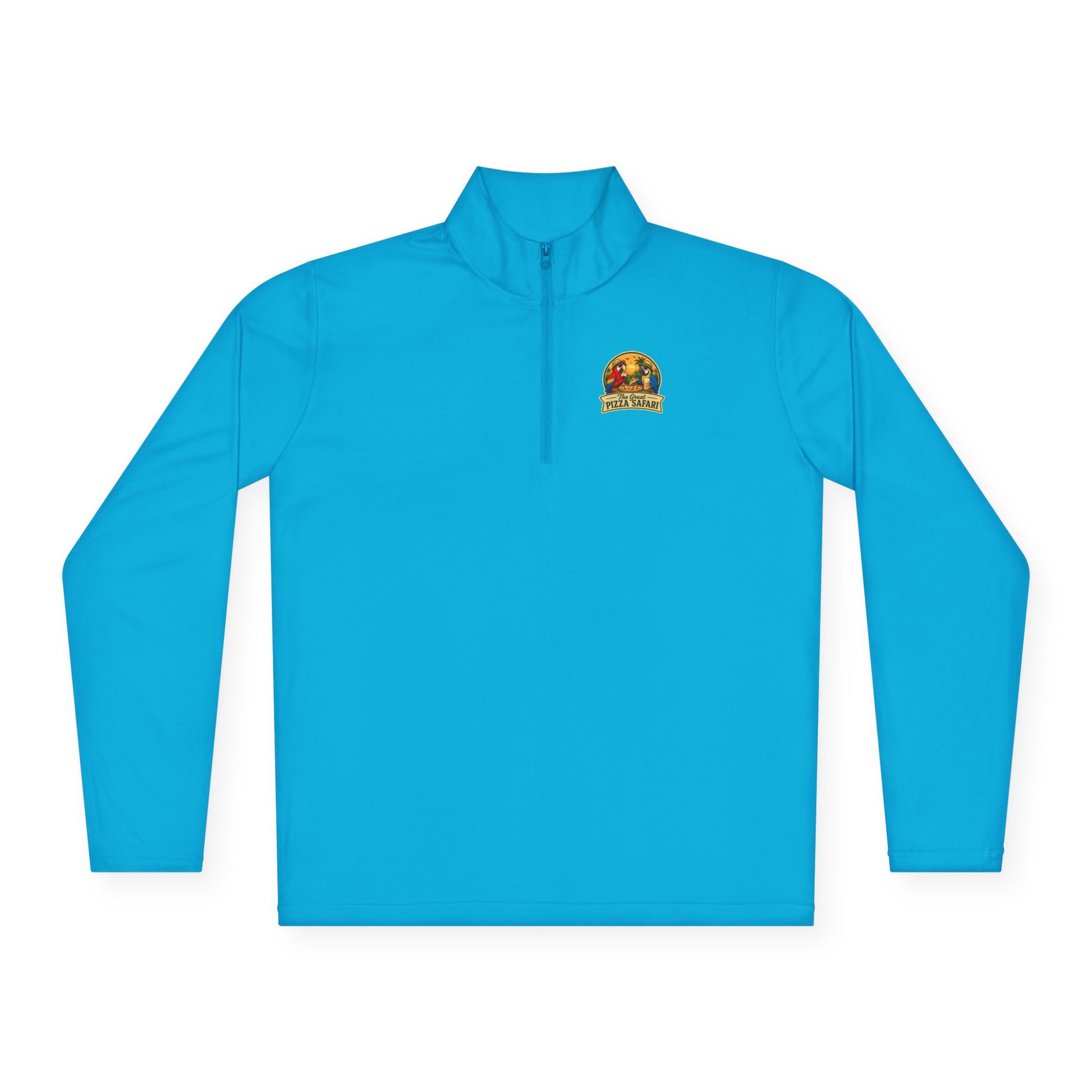 Quarter-Zip Pullover — The Great Pizza Safari Logo Pullover