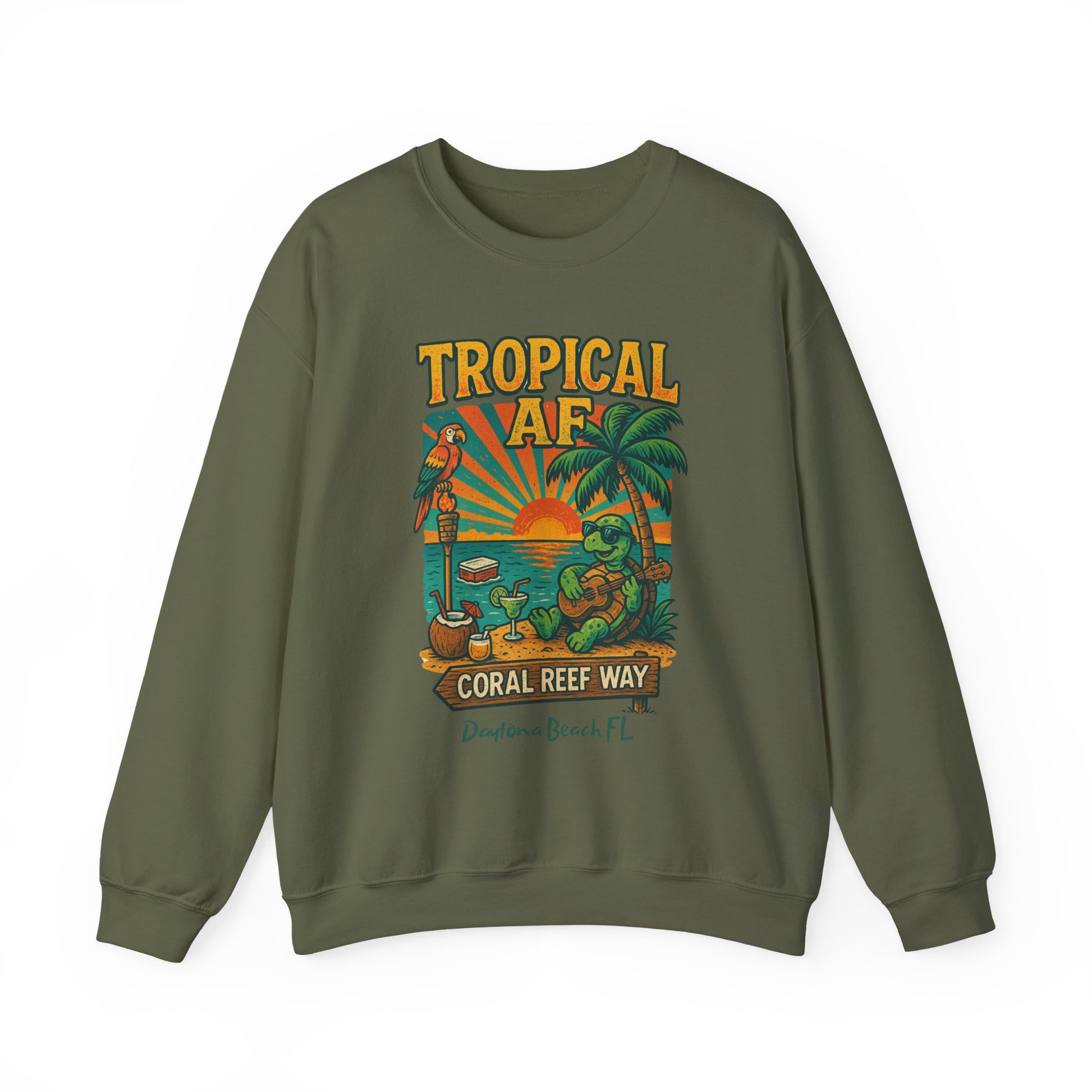 Coral Reef way Crewneck Sweatshirt - Jimmy Buffet Style