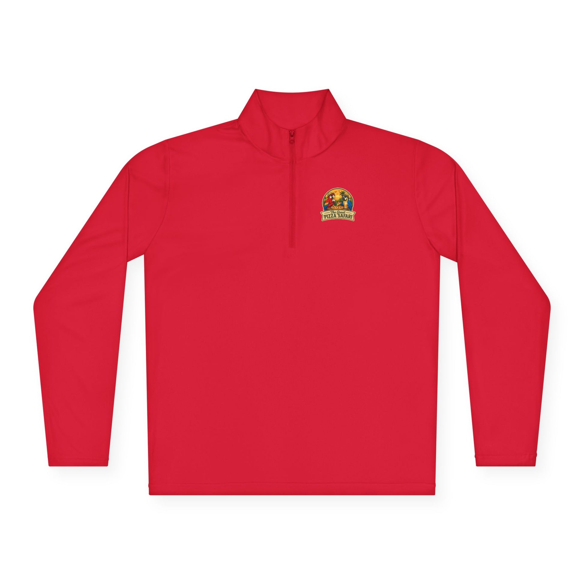 Quarter-Zip Pullover — The Great Pizza Safari Logo Pullover