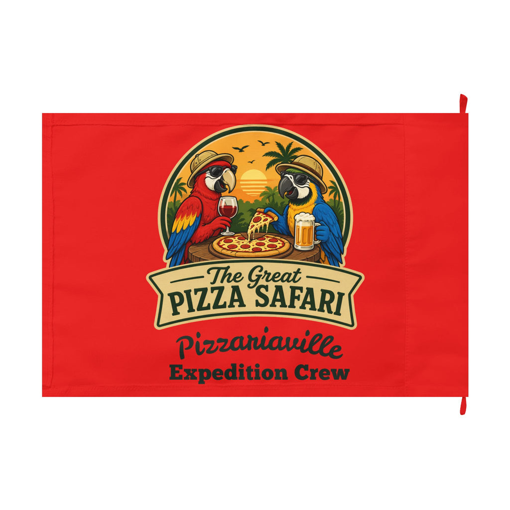 Double-Sided Flag — The Great Pizza Safari | Pizzaniaville Expedition Crew Decorative Flag