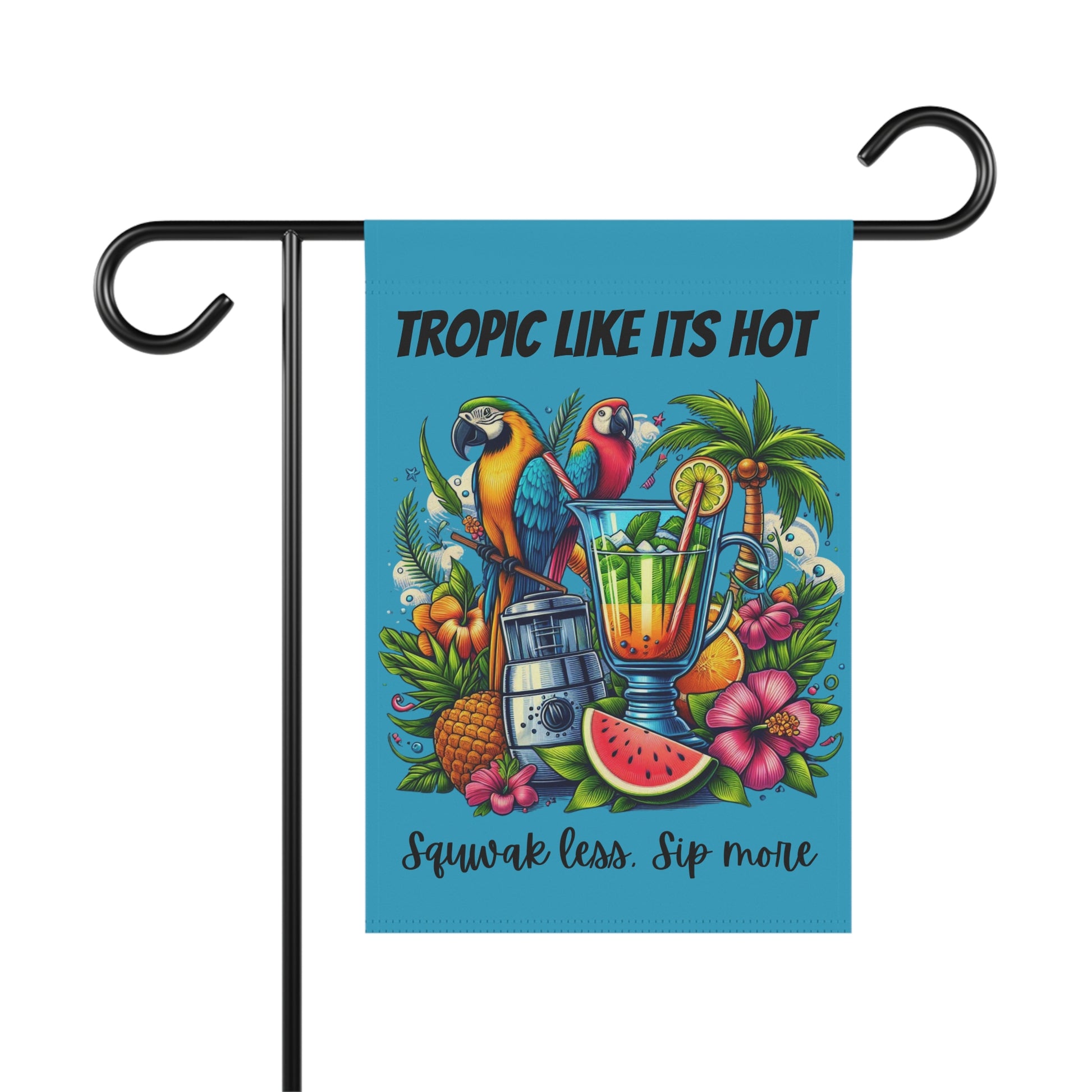 Tropical Garden Banner | Colorful Outdoor Decor, Summer Vibes, Home Decoration, Beach Party Decor, Fun Garden Flags