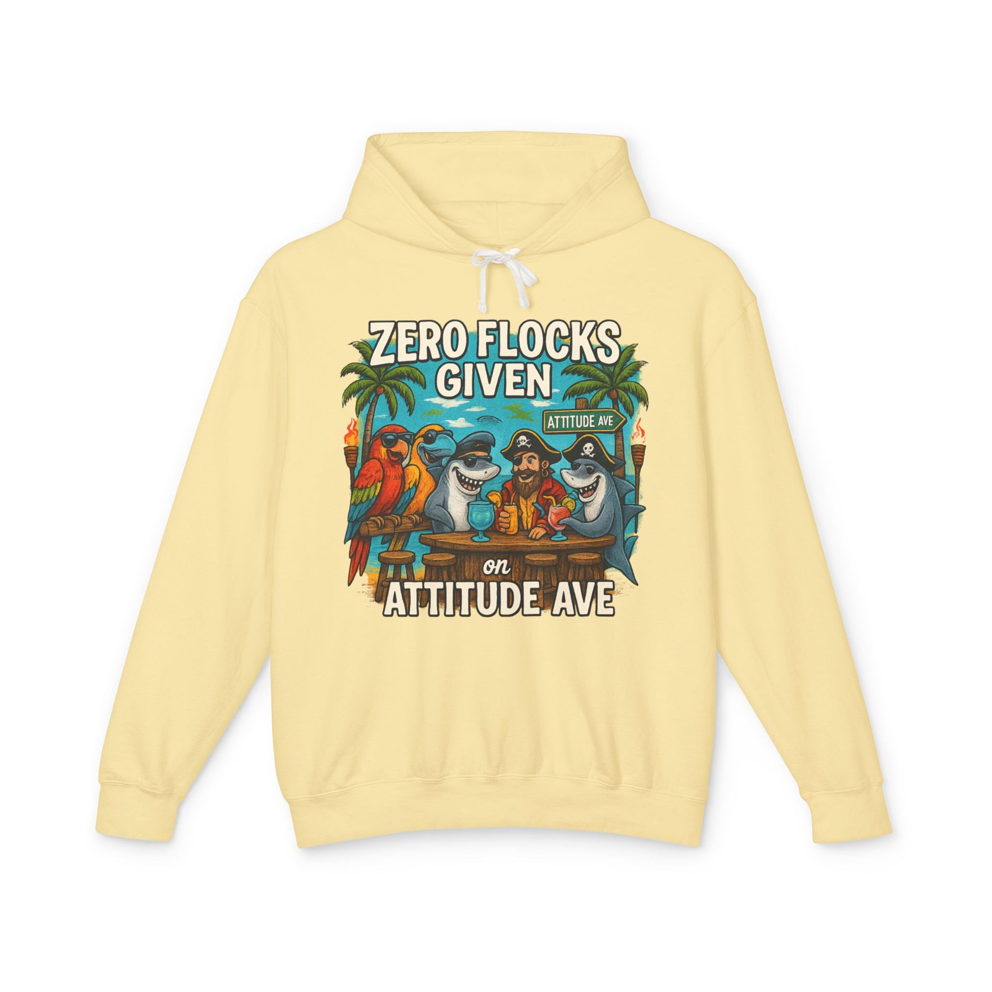 attitude ave  Lightweight Comfort Colors Hoodie - Jimmy Buffet Style