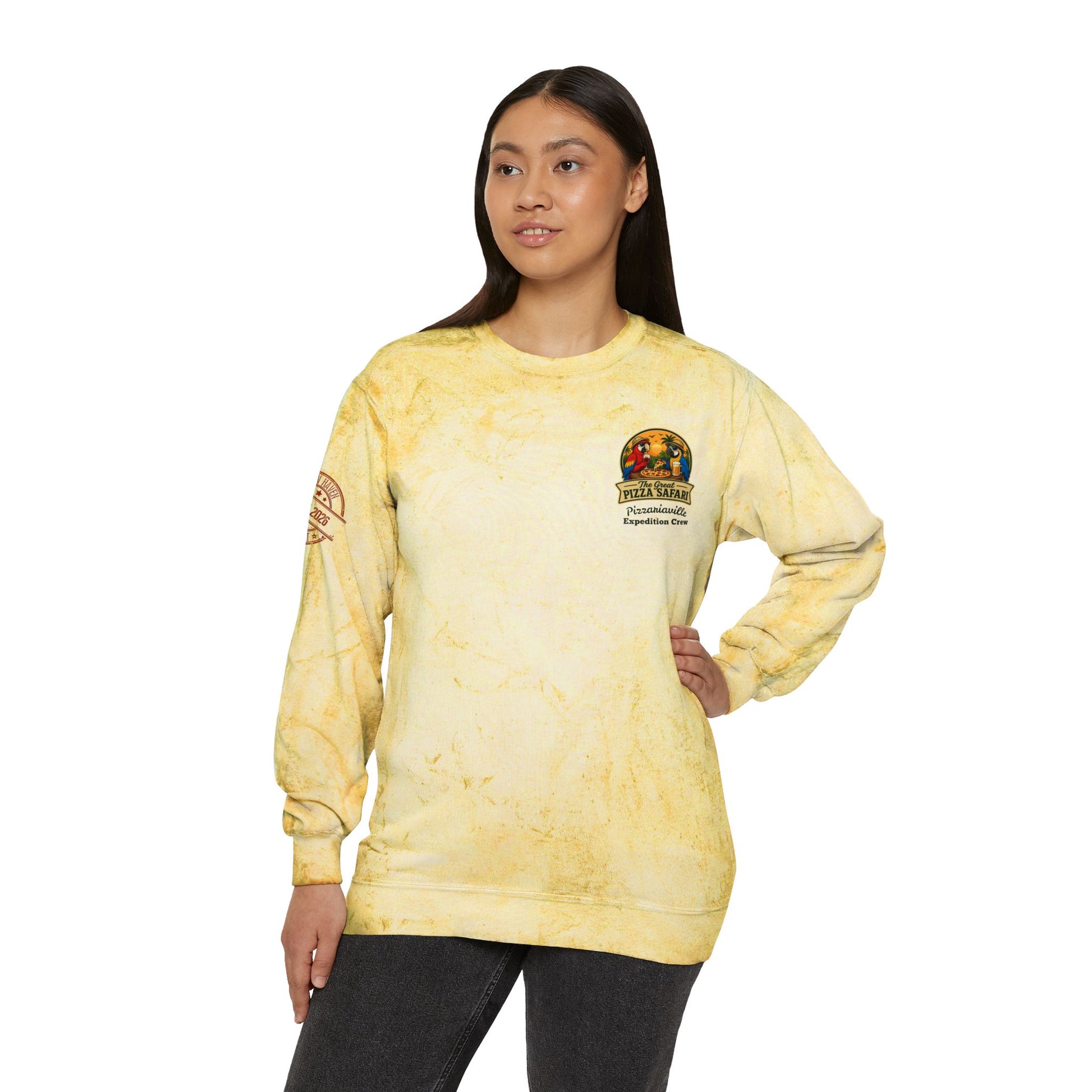 Tie-Dye Crewneck Sweatshirt — the Great Pizza Safari