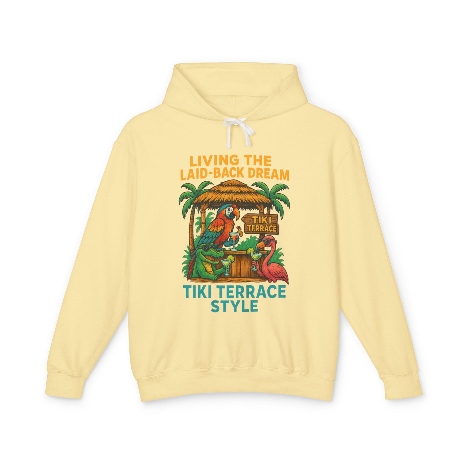 Tiki Terrace Lightweight Comfort Colors Hoodie - Jimmy Buffet Style