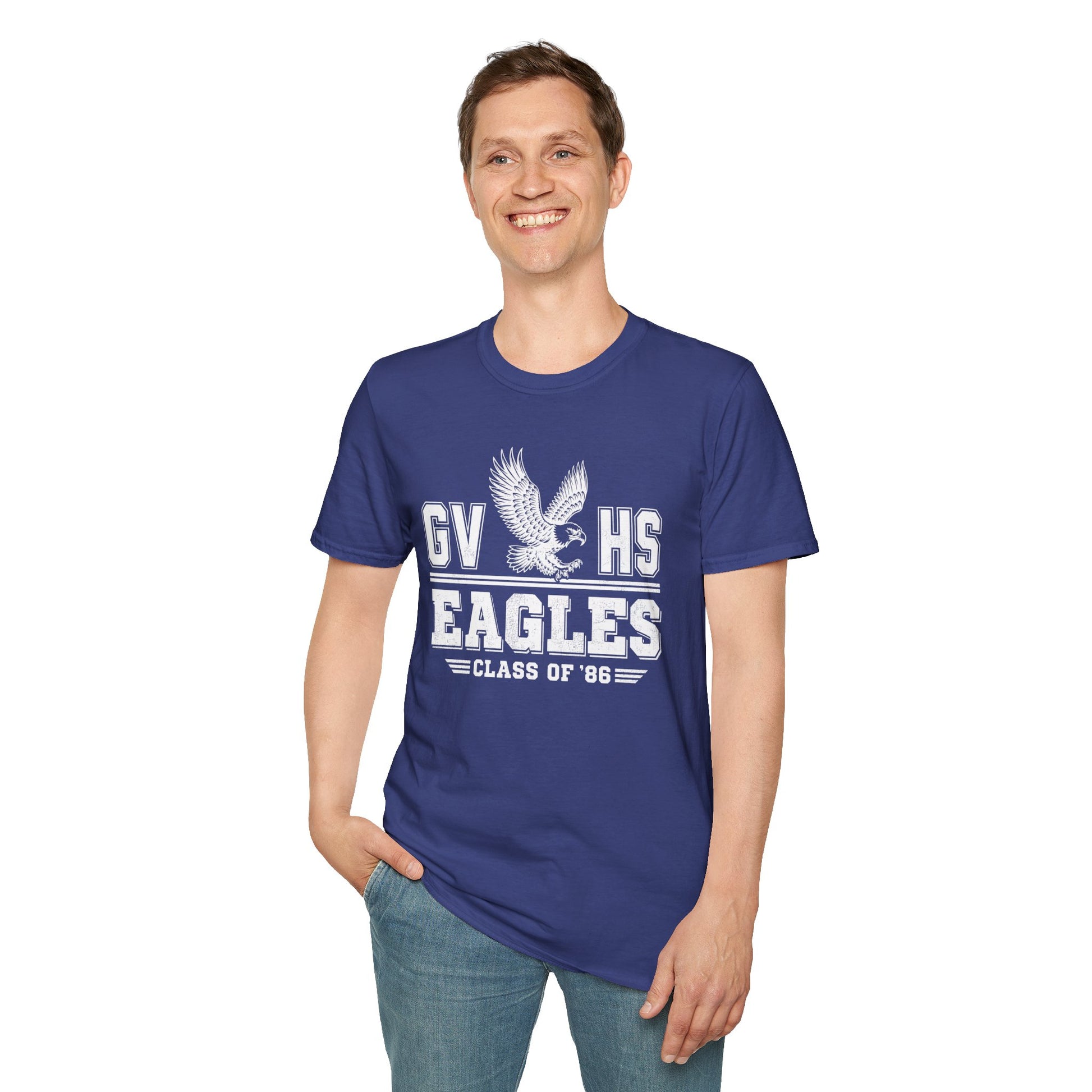 GVHS Eagles Vintage Eagle Logo T-Shirt | Class of '86 School Spirit