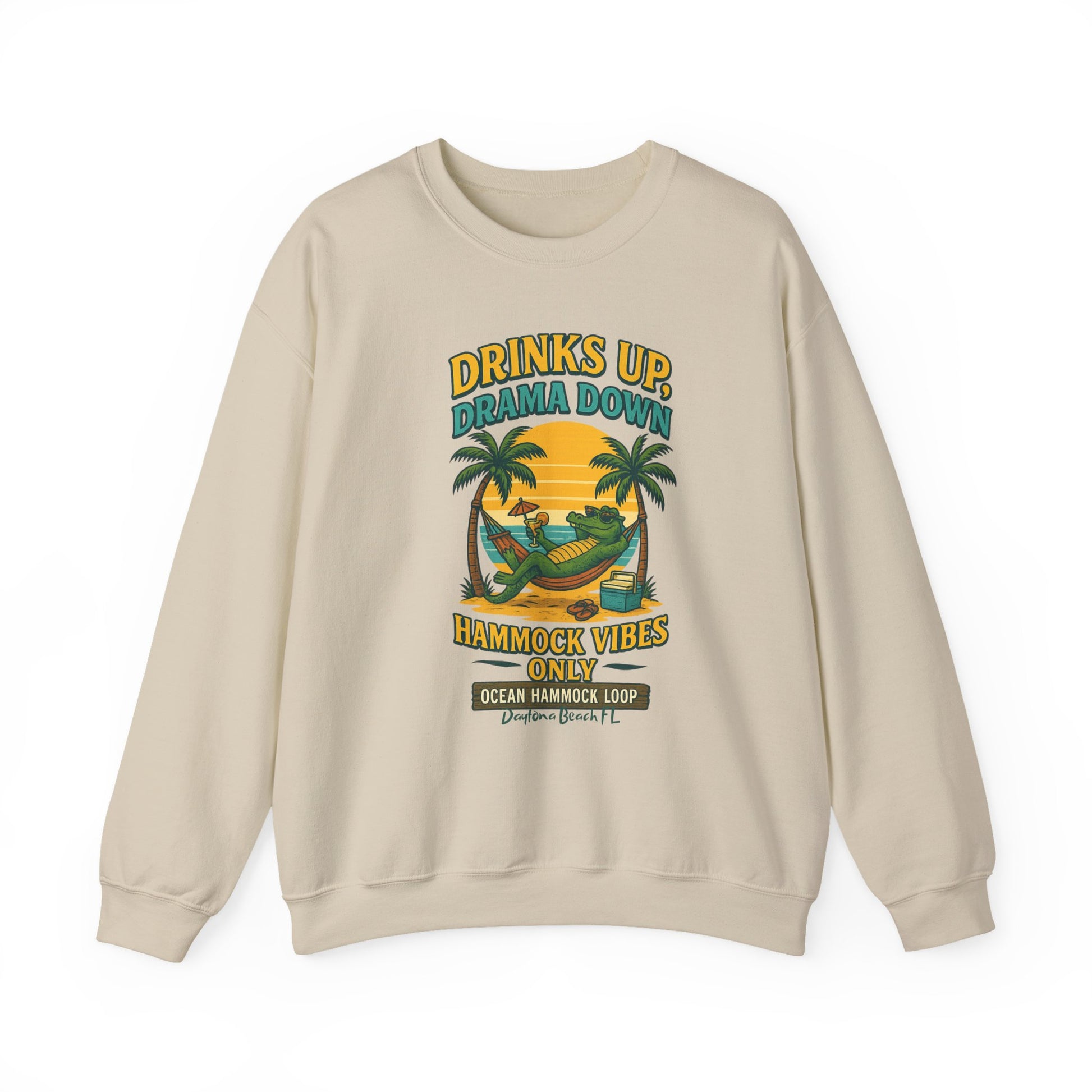 Ocean hammock Loop  Crewneck Sweatshirt - Jimmy Buffet Style