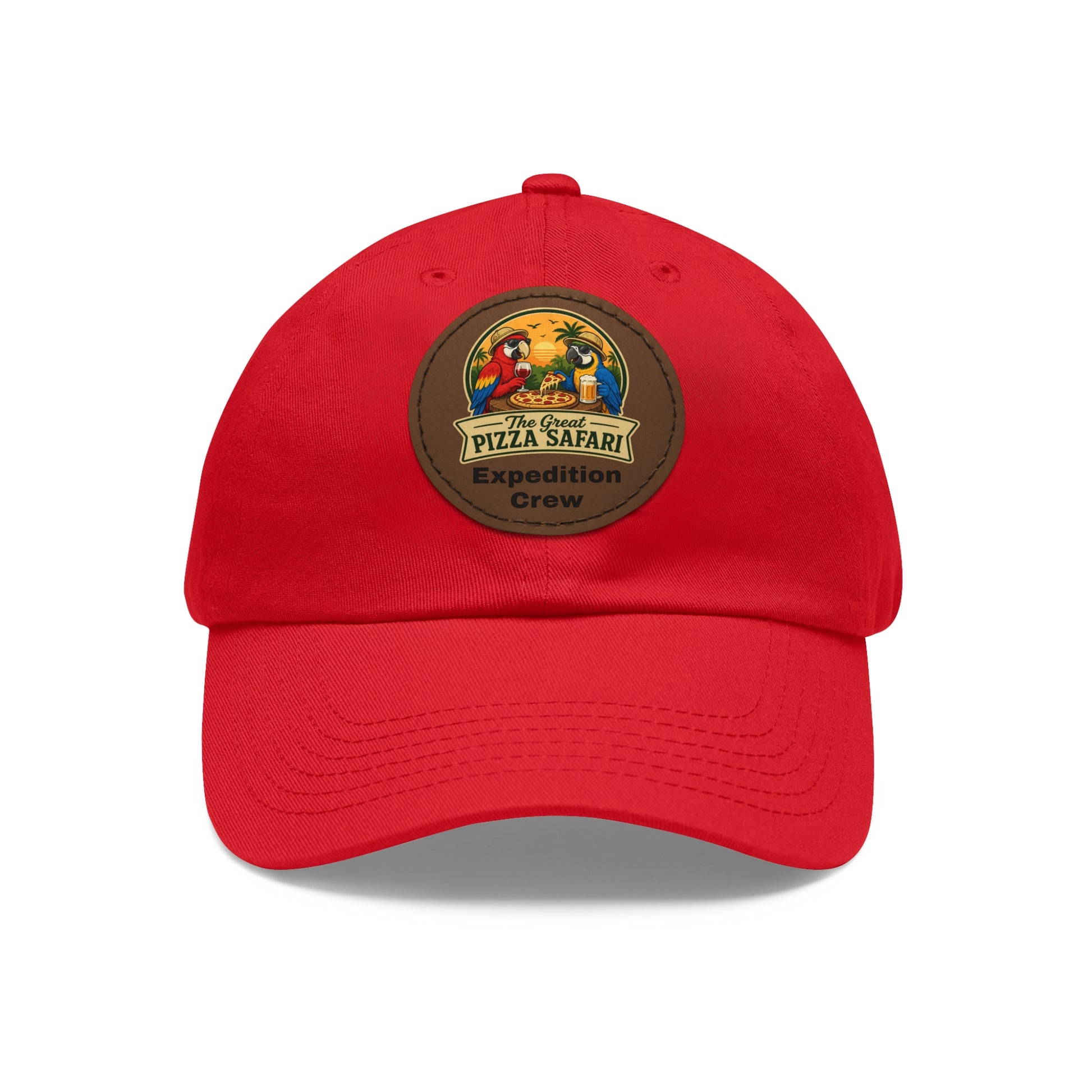 Dad Hat — Pizza Safari Expedition Crew Leather Patch