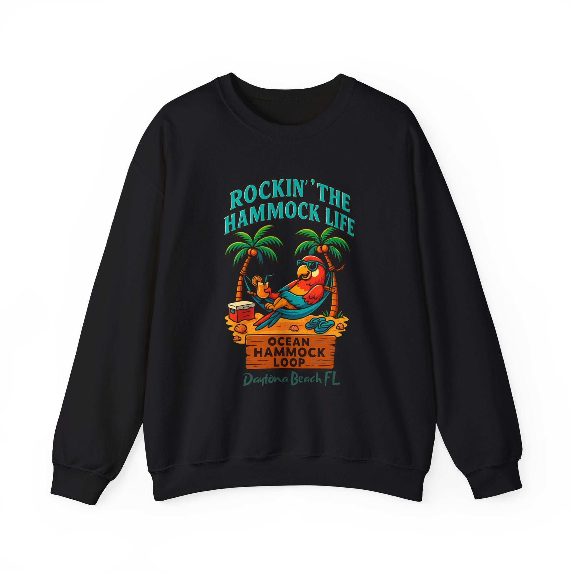 Ocean hammock Loop  Crewneck Sweatshirt - Jimmy Buffet Style