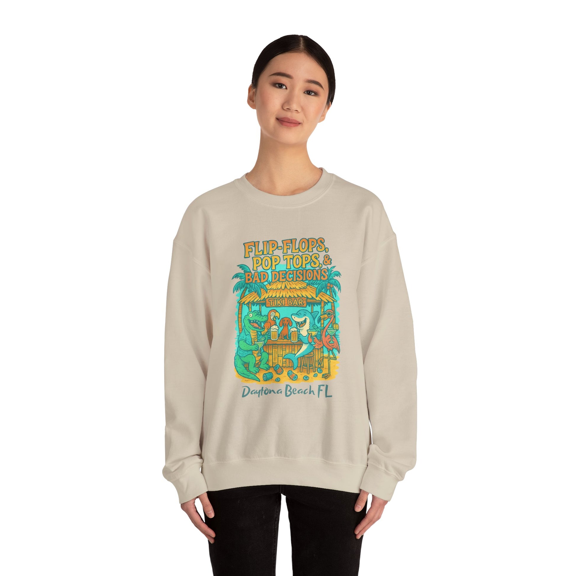 Pop Top Ln Crewneck Sweatshirt - Jimmy Buffet Style